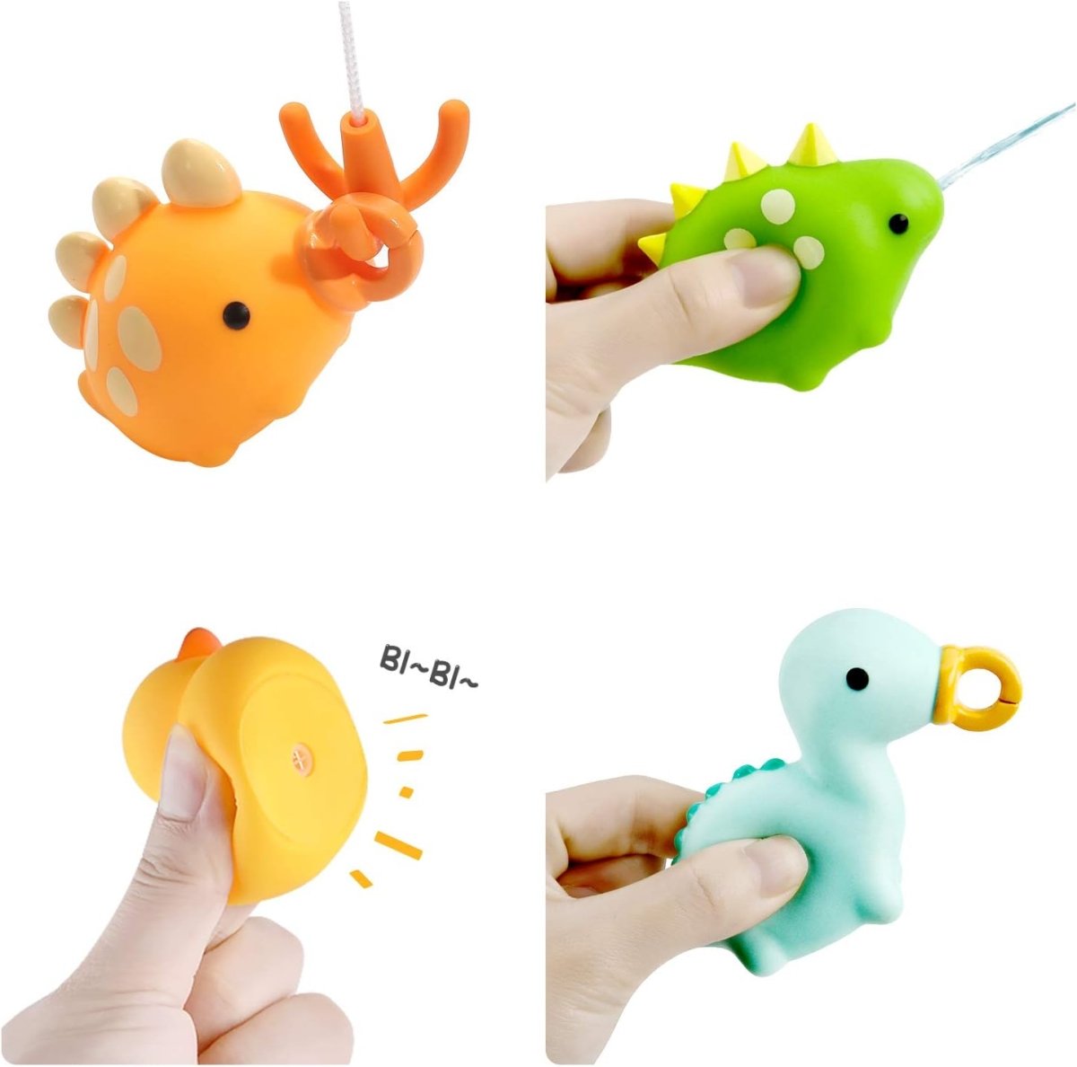 CUTE STONE Bath Toy Bathtub Playset with Shower Rubber Duck for Toddlers Babies
