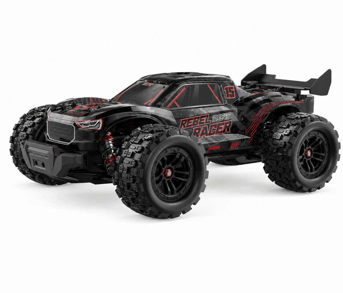 DEERC 1:14 Fast Brushless RC Car Off-road Remote Control Monster Truck