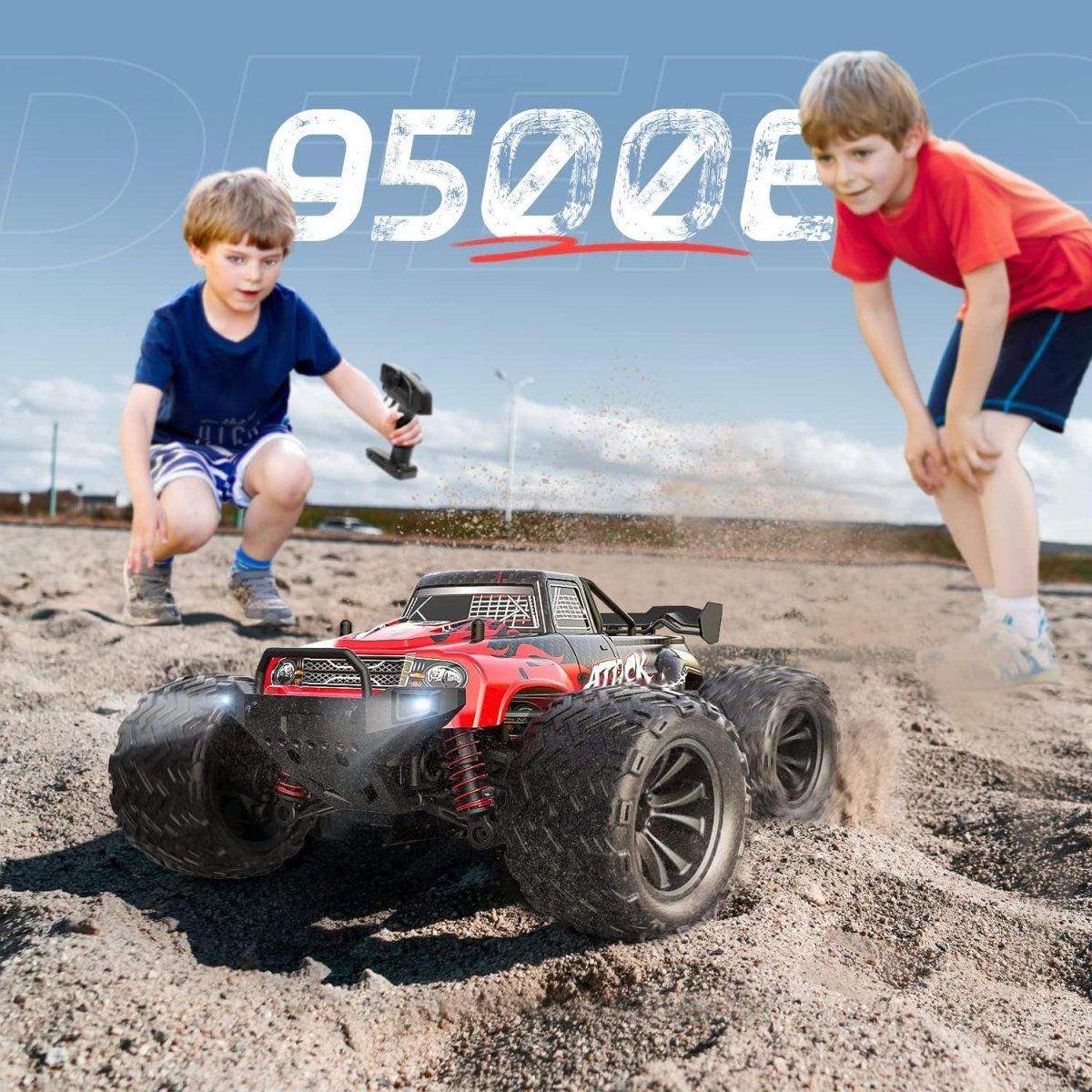 DEERC 9500E High Speed RC Car 1:16 Scale 4WD Remote Control Monster Truck