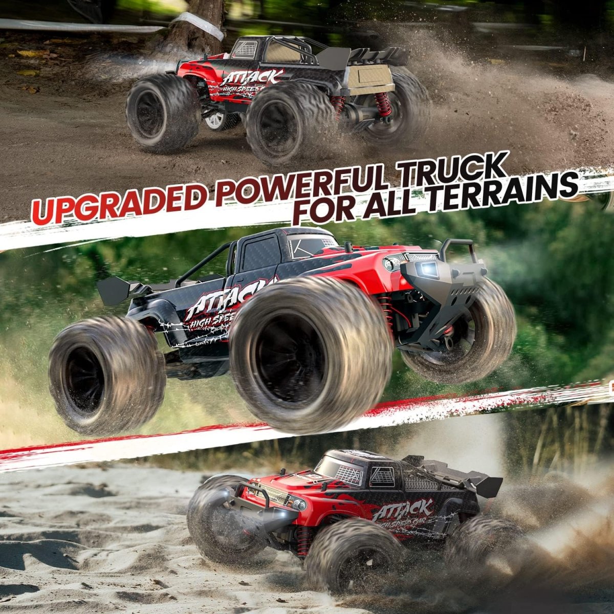DEERC 9500E High Speed RC Car 1:16 Scale 4WD Remote Control Monster Truck