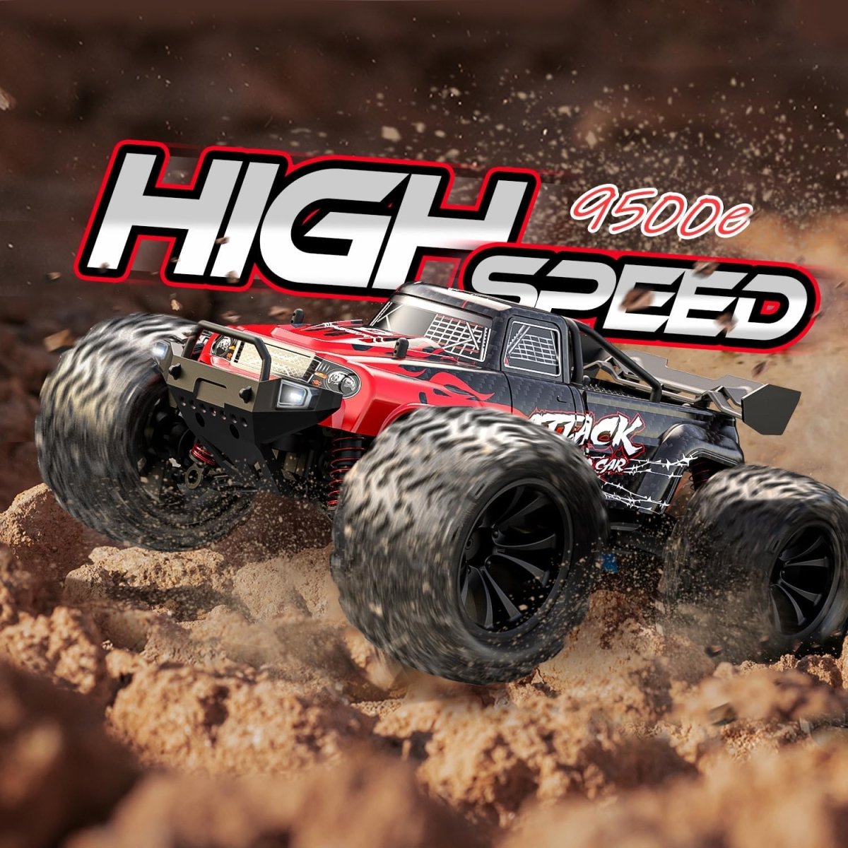 DEERC 9500E High Speed RC Car 1:16 Scale 4WD Remote Control Monster Truck