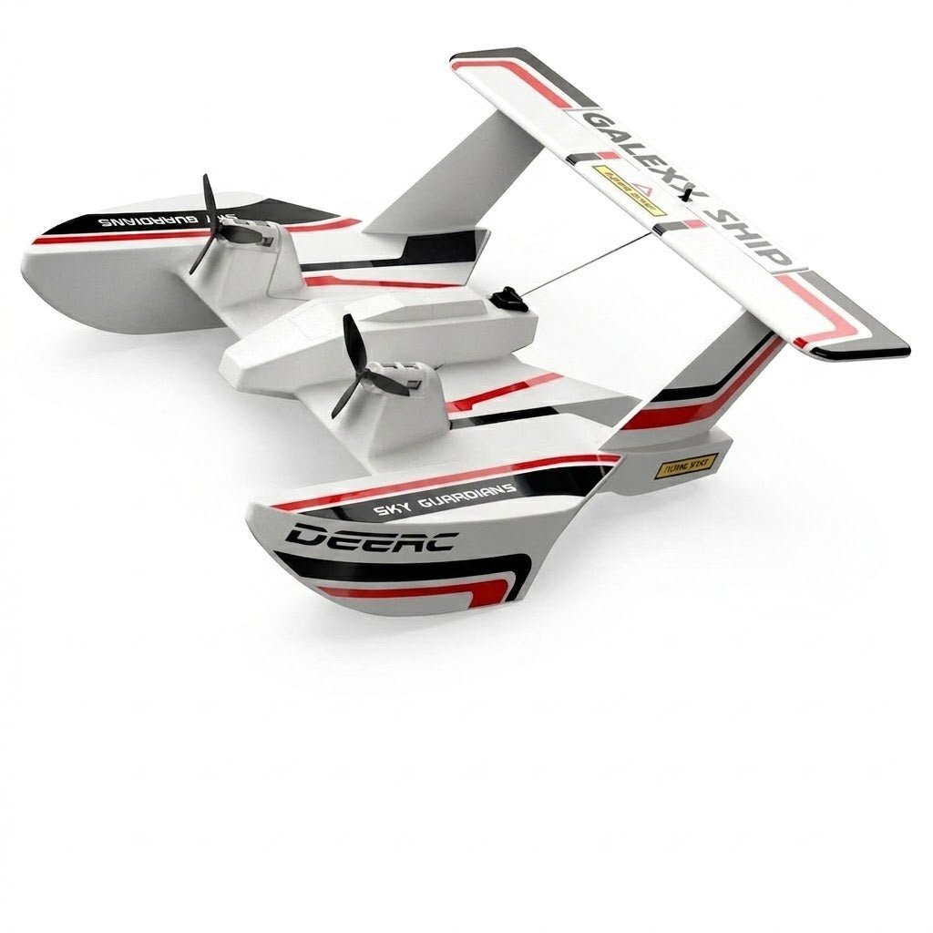 DEERC RC Plane for Water Land & Air 3CH Remote Control Airplane W/ 2 Batteries