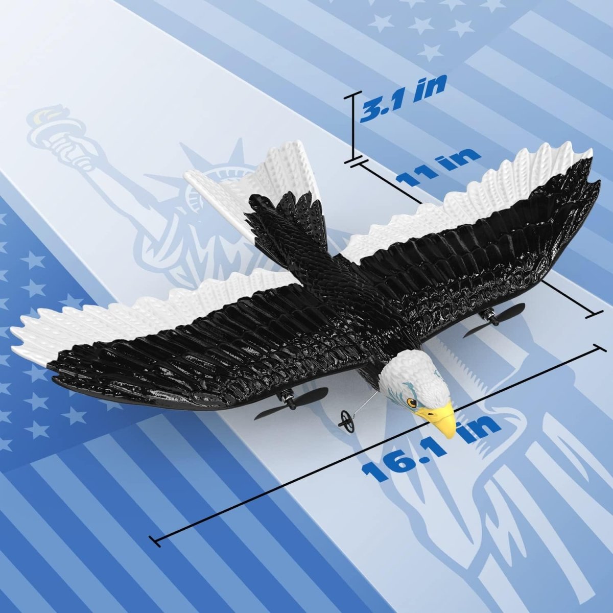 DEERC RC Plane Remote Control Eagle Plane RTF Airplane 2.4GHZ 2CH Flying Bird