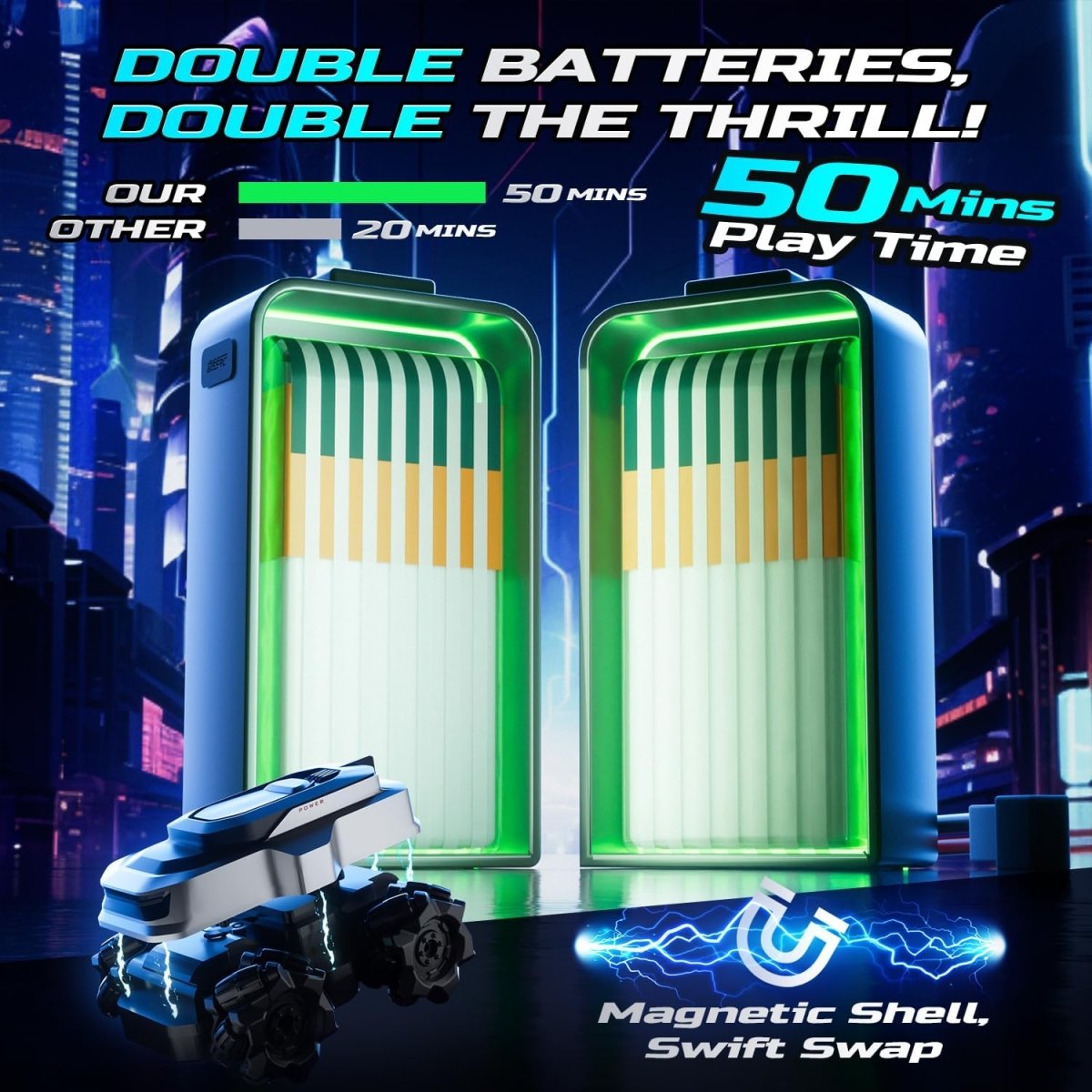 DEERC Remote Control Car for Kids Amphibious Land & Water Convertible RC Car