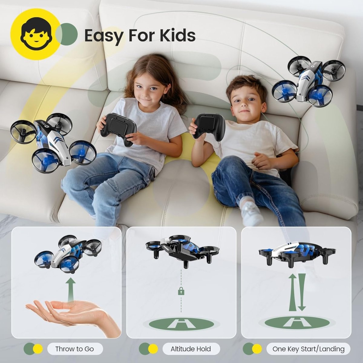 Holy Stone HS210T Mini Drone for Kids Small Indoor RC Quadcopter Helicopter