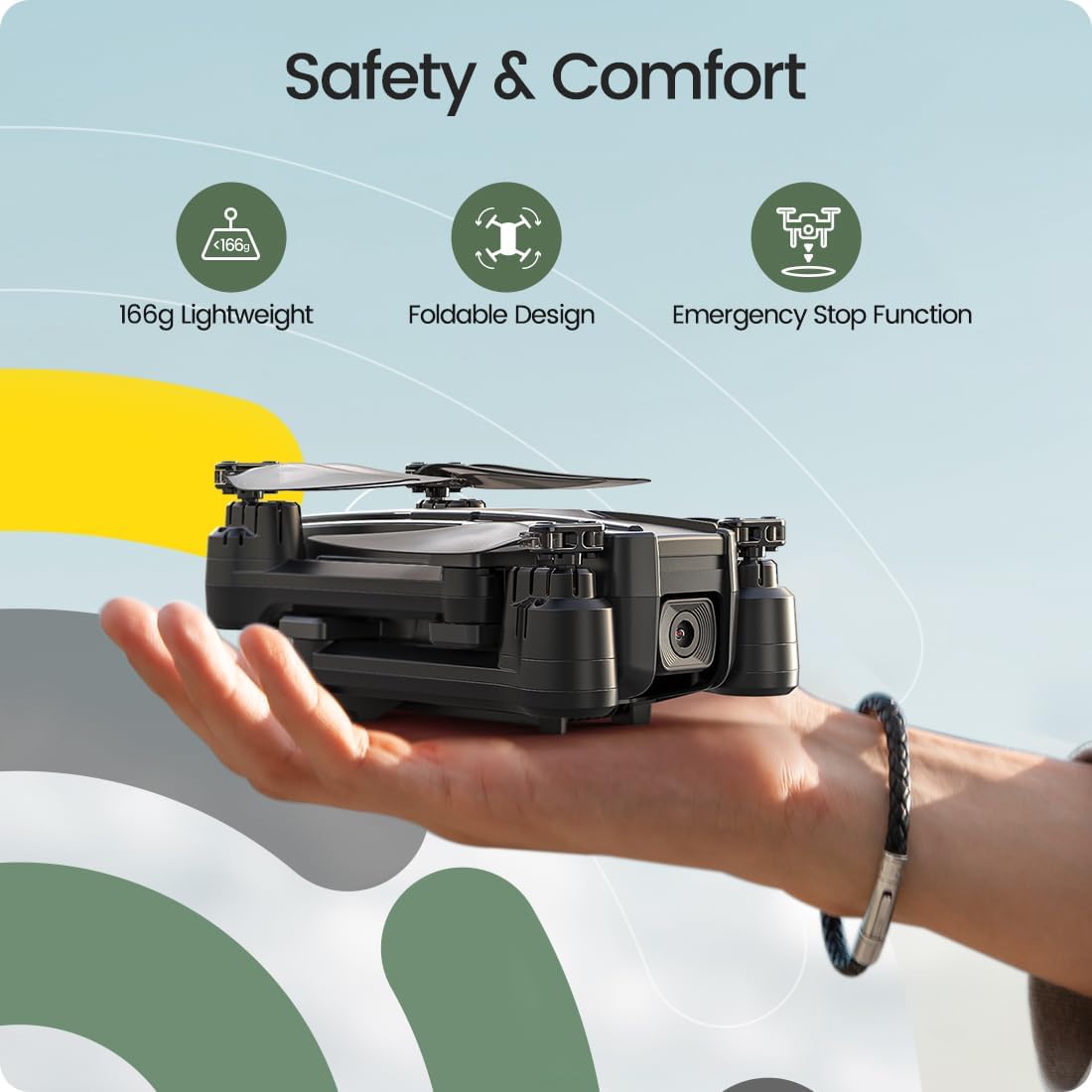 Holy Stone HS440 Foldable FPV Drone with 1080P WiFi Camera RC Quadcopter w/ Case