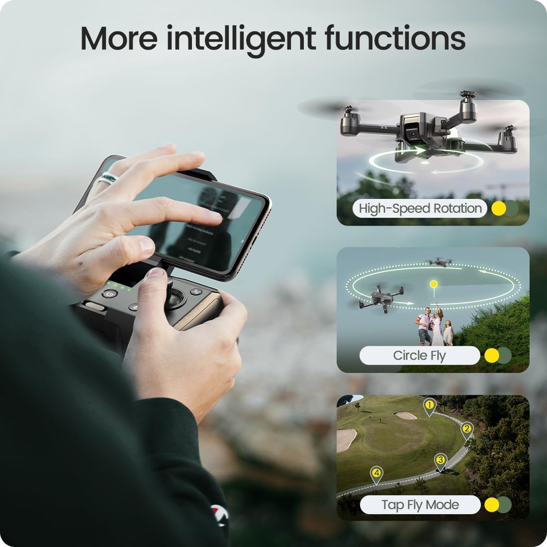 Holy Stone HS440 Foldable FPV Drone with 1080P WiFi Camera RC Quadcopter w/ Case