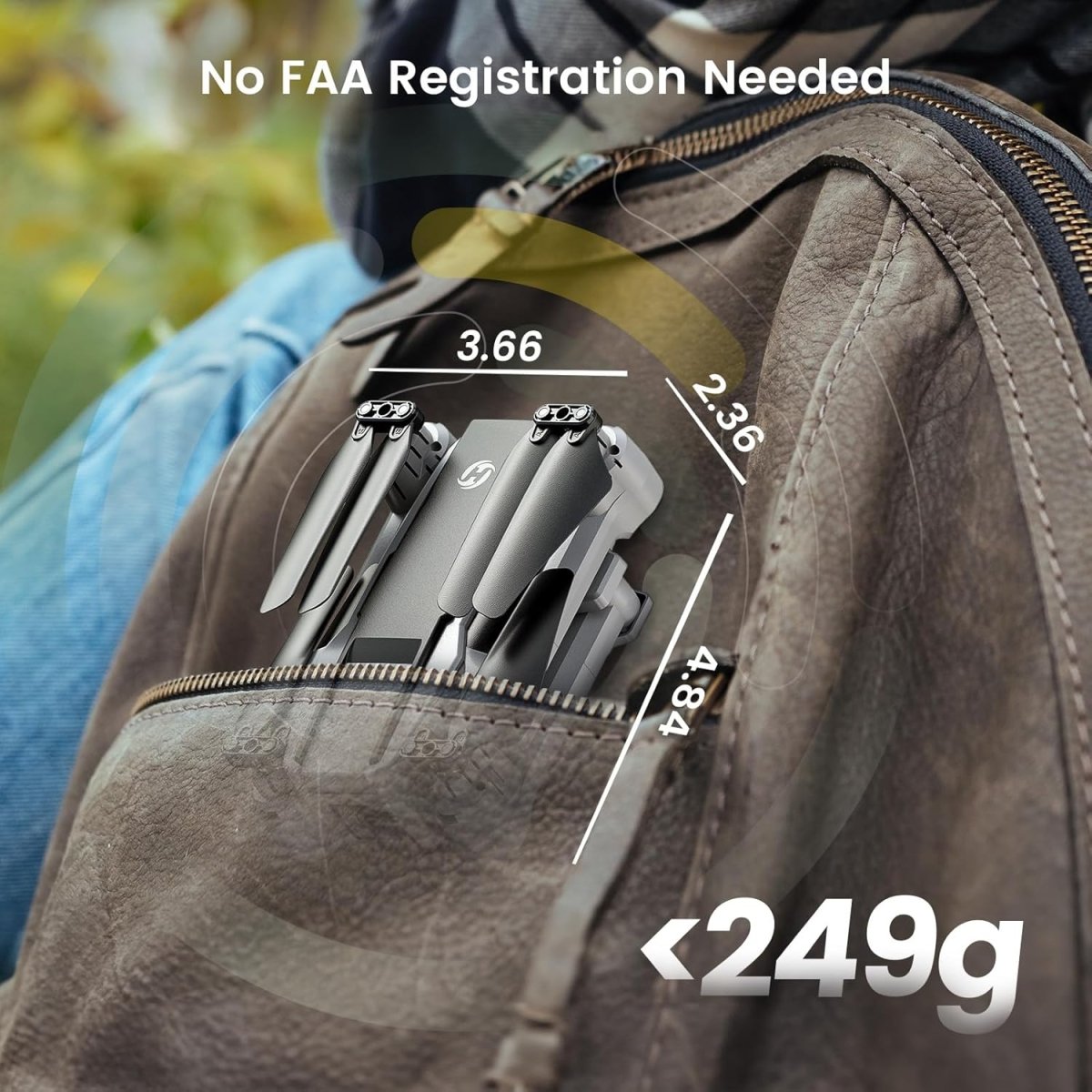 Holy Stone HS440D Foldable FPV Drone with 4K UHD Camera RC Quadcopter w/ Case