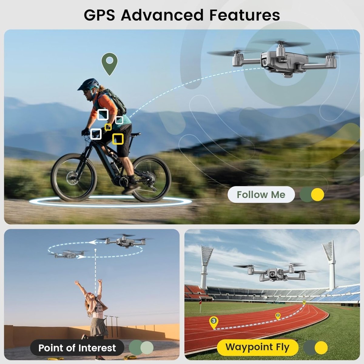 Holy Stone HS440D Foldable FPV Drone with 4K UHD Camera RC Quadcopter w/ Case