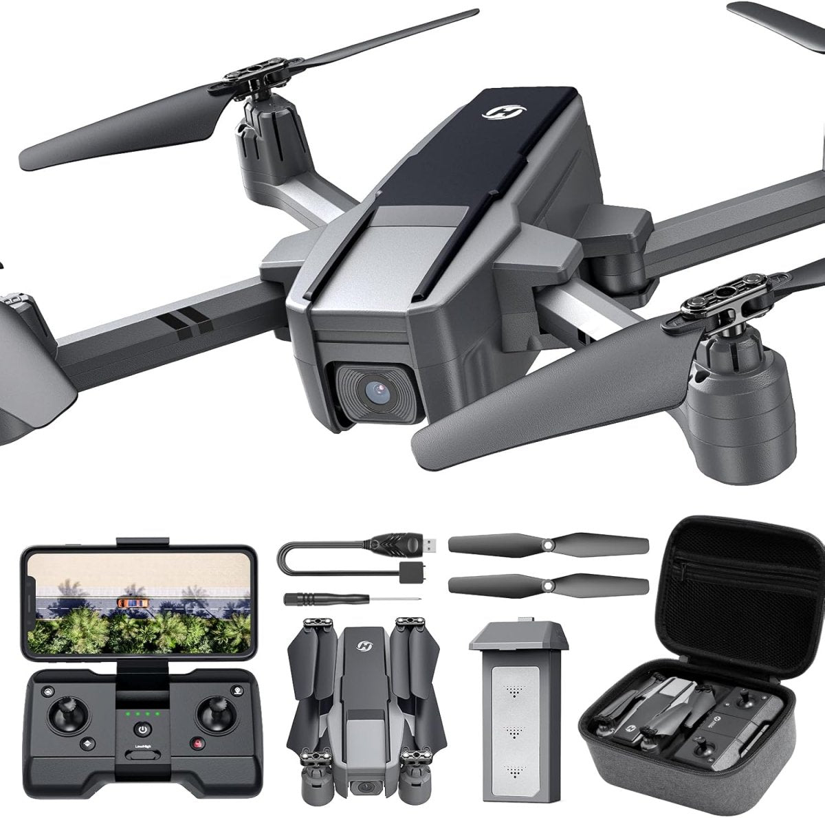 Holy Stone HS440D Foldable FPV Drone with 4K UHD Camera RC Quadcopter w/ Case