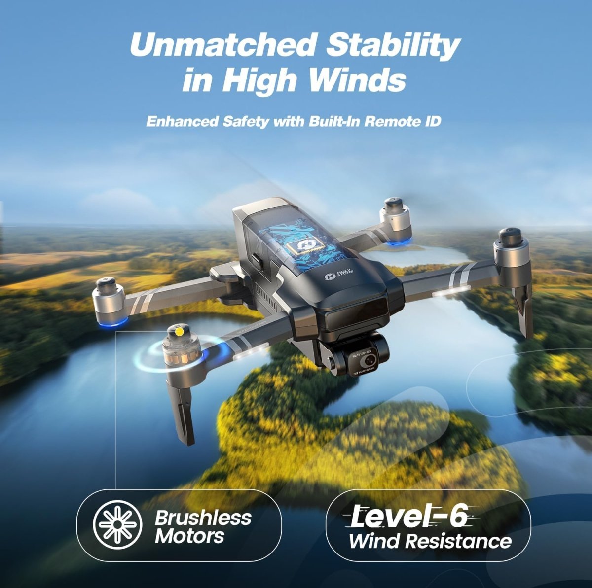 Holy Stone HS600 2-Axis Gimbal Drones with 4K EIS Camera GPS Drone