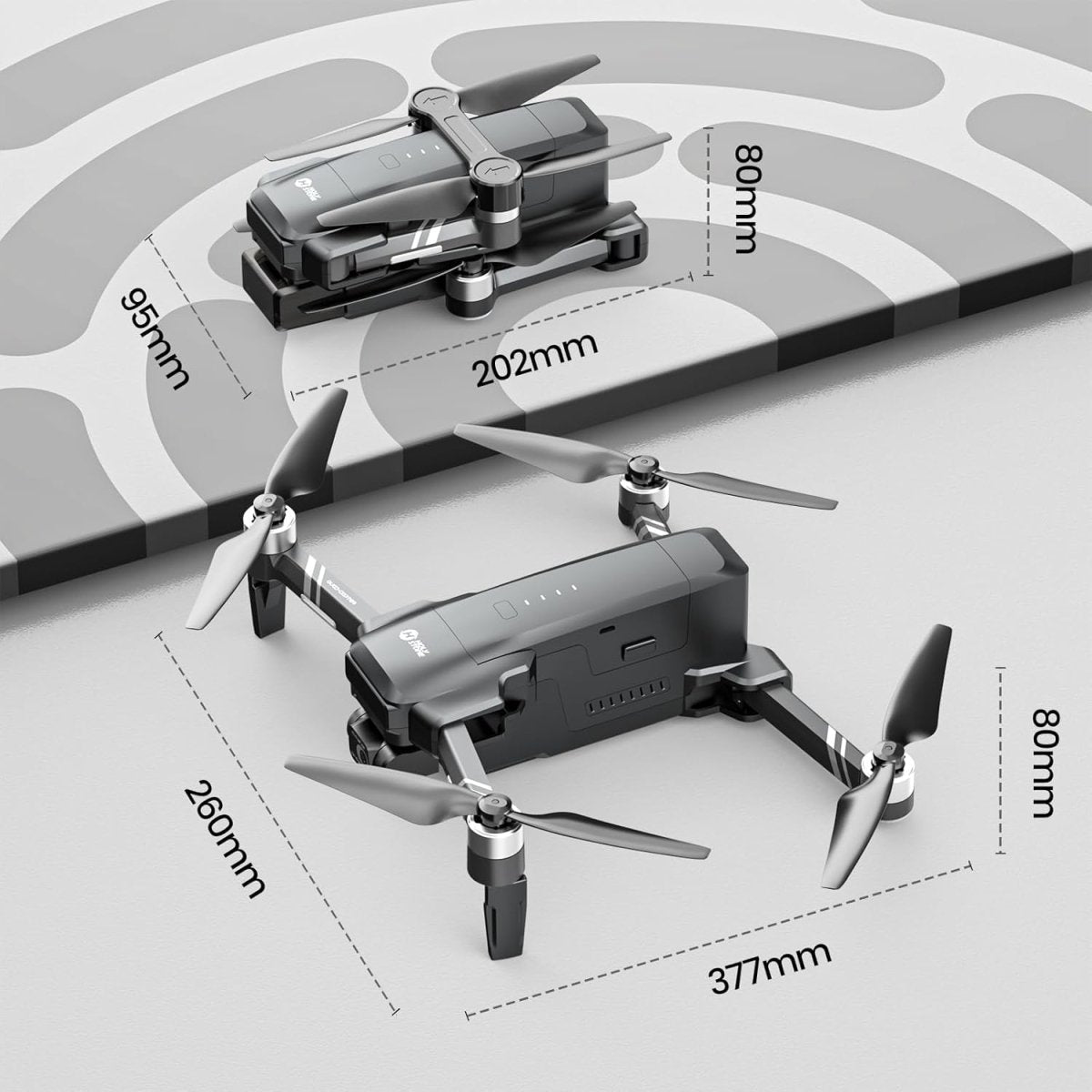 Holy Stone HS600 2-Axis Gimbal Drones with 4K EIS Camera GPS Drone