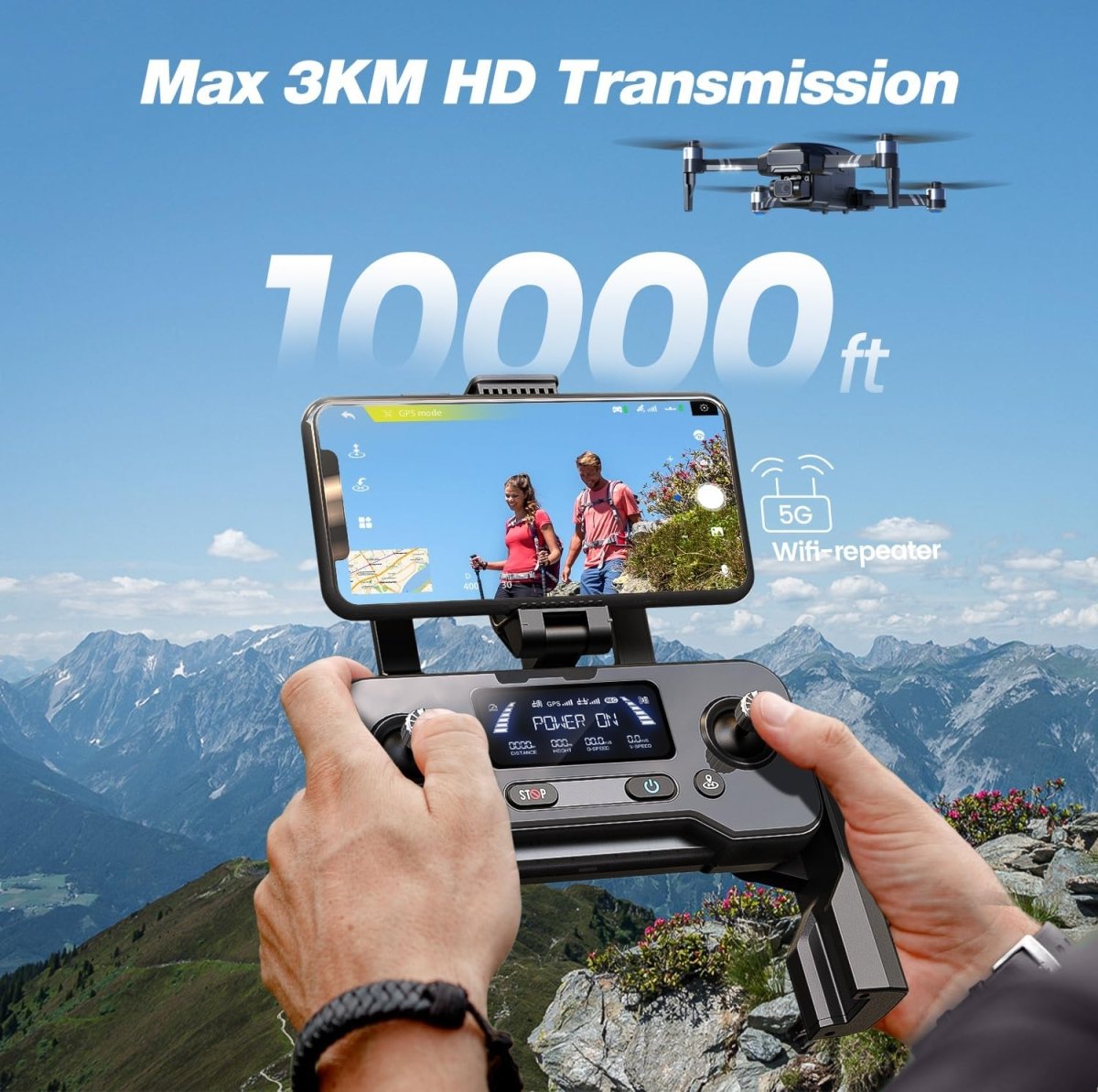 Holy Stone HS600 2-Axis Gimbal Drones with 4K EIS Camera GPS Drone