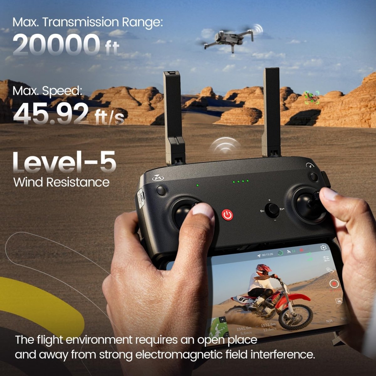 Holy Stone HS900 Lightweight GPS Drone 4K Camera 3 Axis Brushless Gimbal