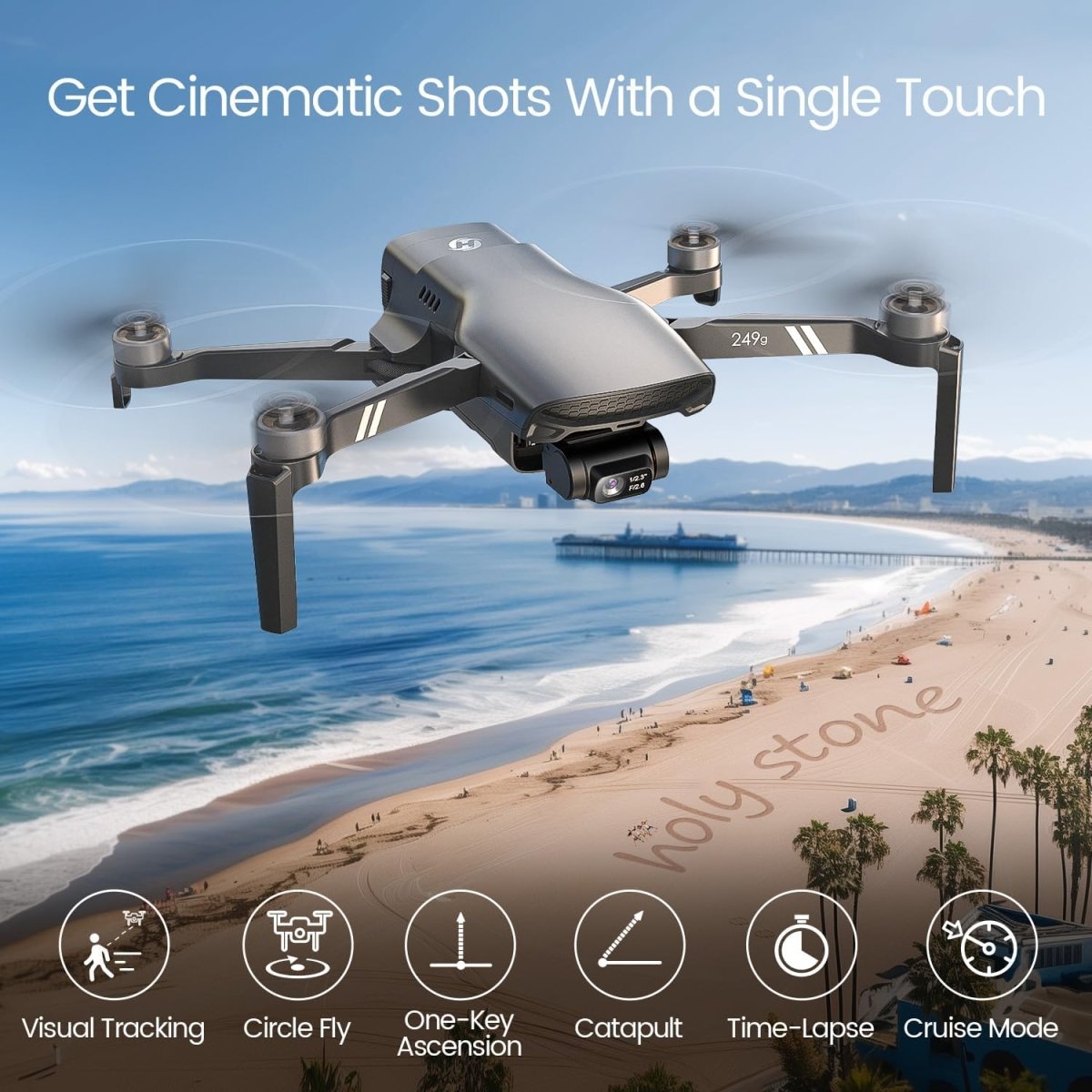 Holy Stone HS900 Lightweight GPS Drone 4K Camera 3 Axis Brushless Gimbal