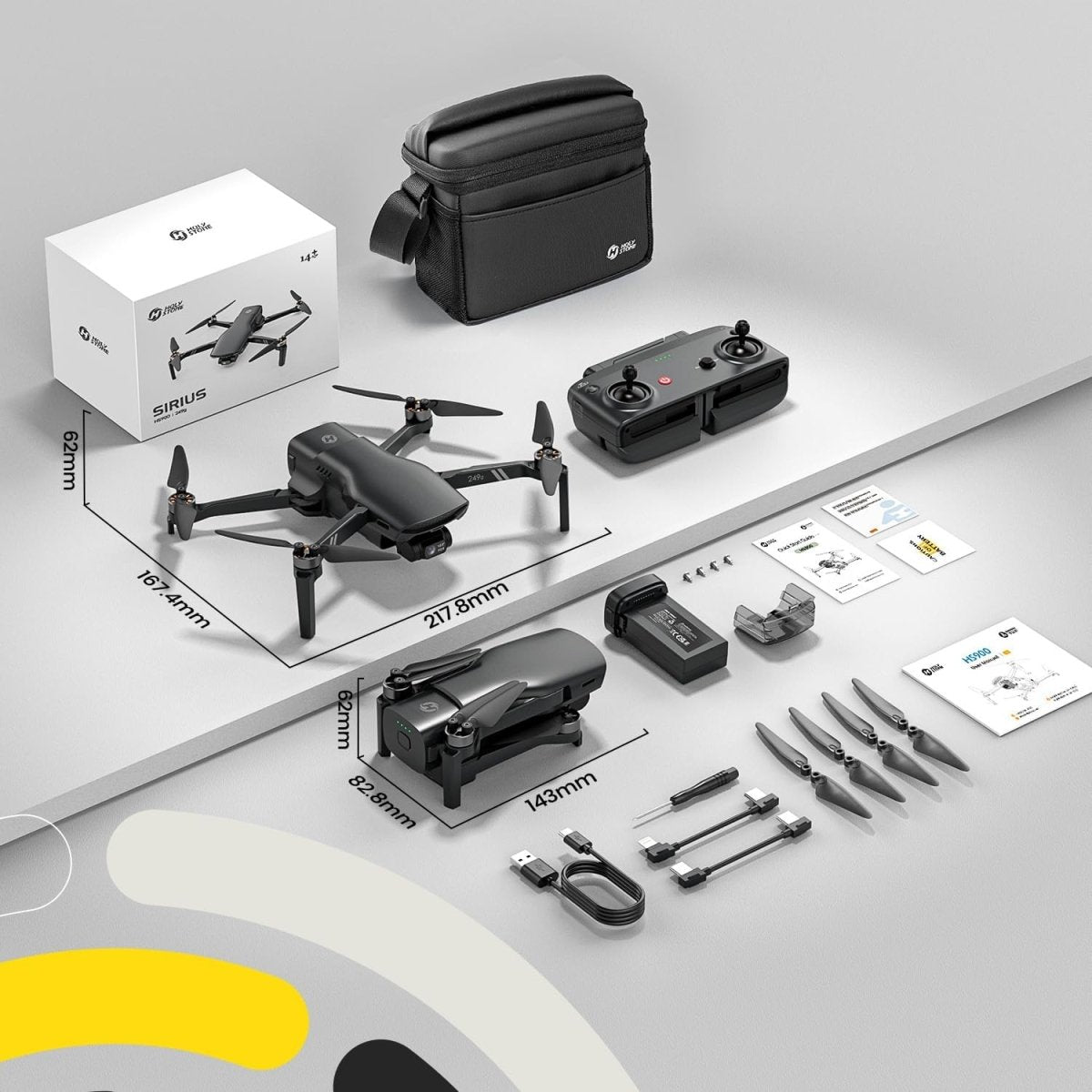 Holy Stone HS900 Lightweight GPS Drone 4K Camera 3 Axis Brushless Gimbal