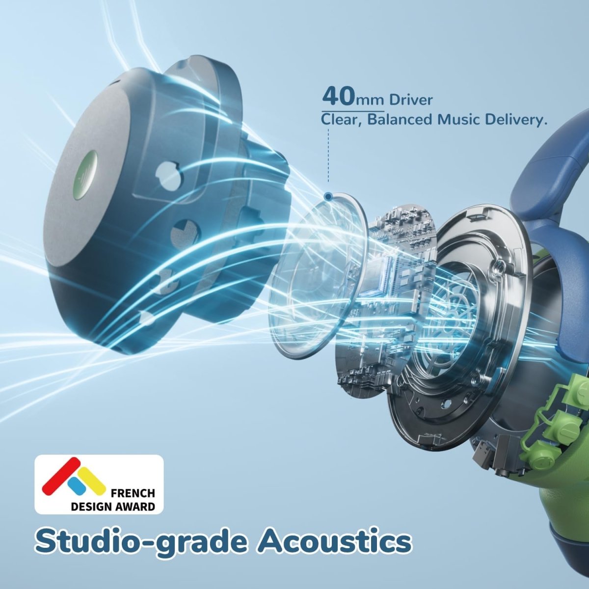 iClever BTH20 Active Noise Cancelling Headphones for Kids Safe Volume 80dBA