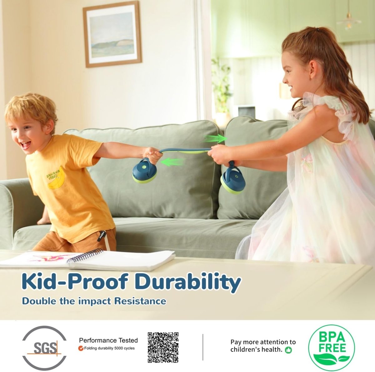 iClever BTH20 Active Noise Cancelling Headphones for Kids Safe Volume 80dBA