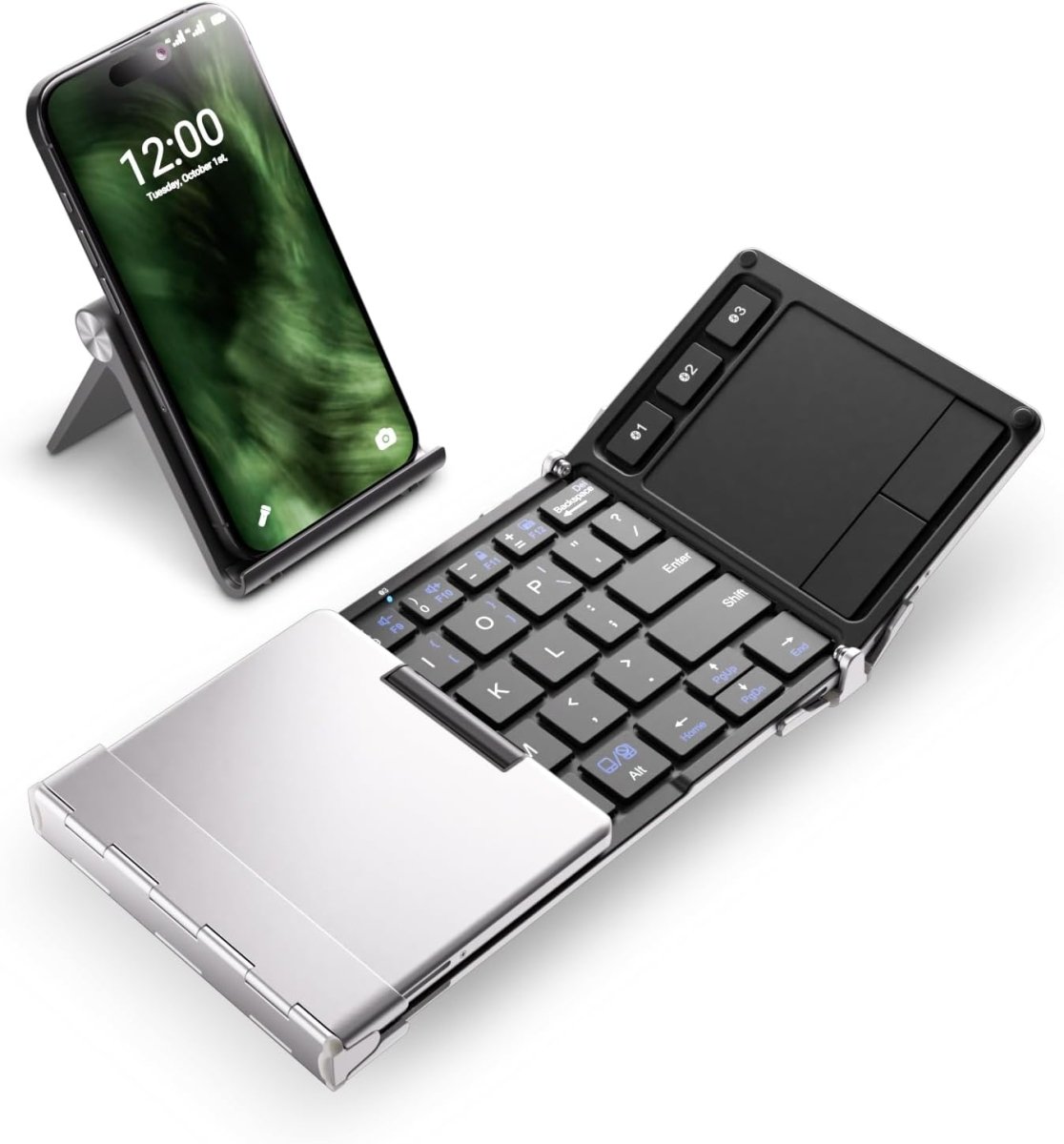 iClever Foldable Keyboard BK08 Portable Bluetooth Keyboard with Touchpad
