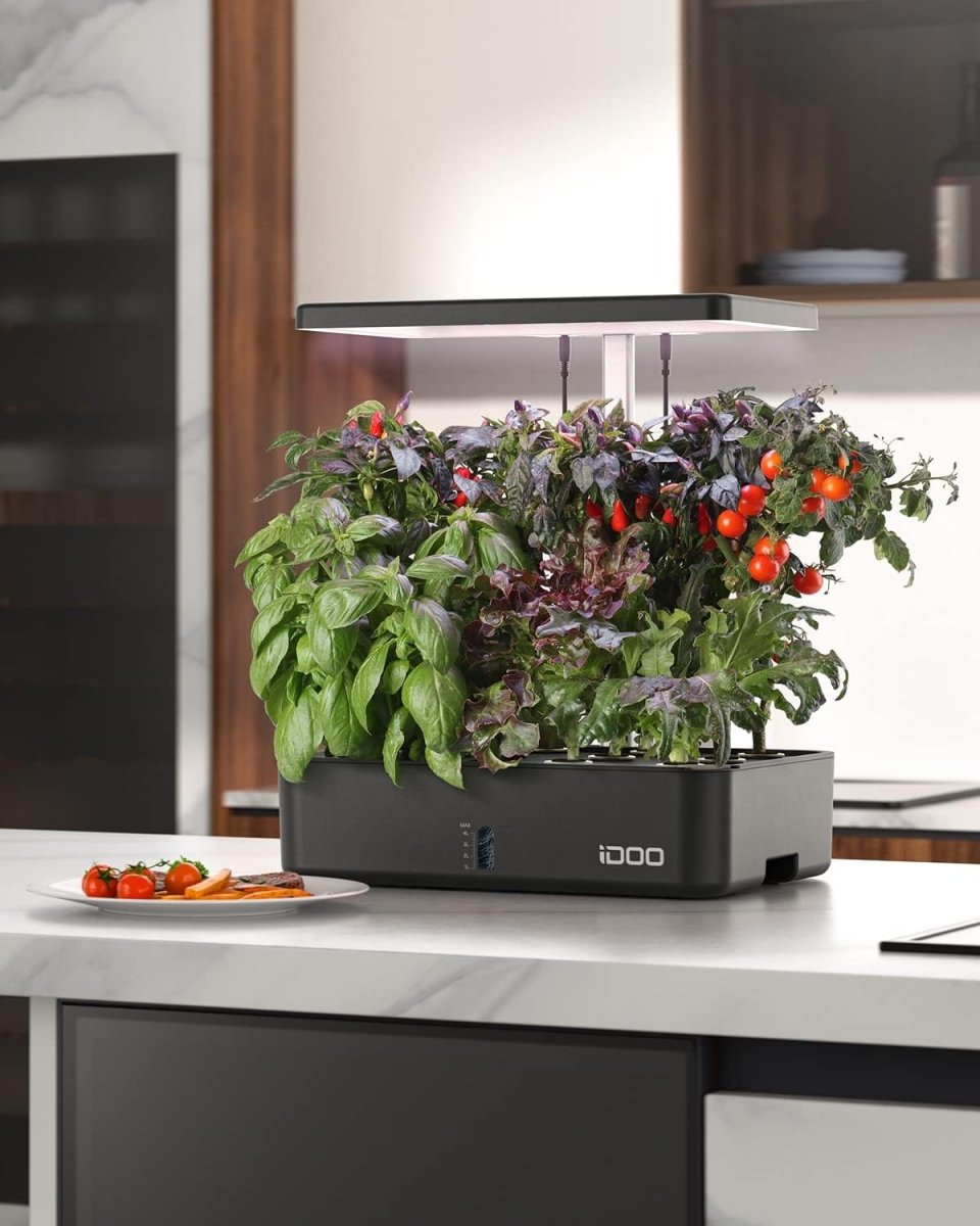 iDOO WiFi Hydroponics Growing System 12Pods Mini Herb Garden Germination Kit