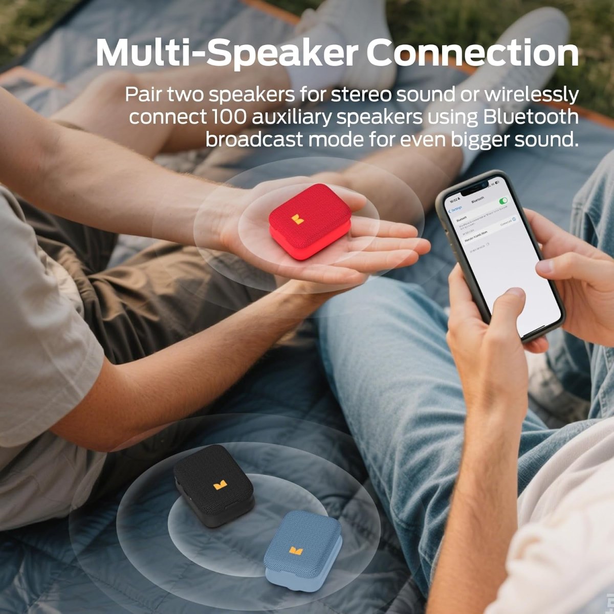 Monster Atomic Atom Wearable Bluetooth Speaker with Mics Hands-Free Portable