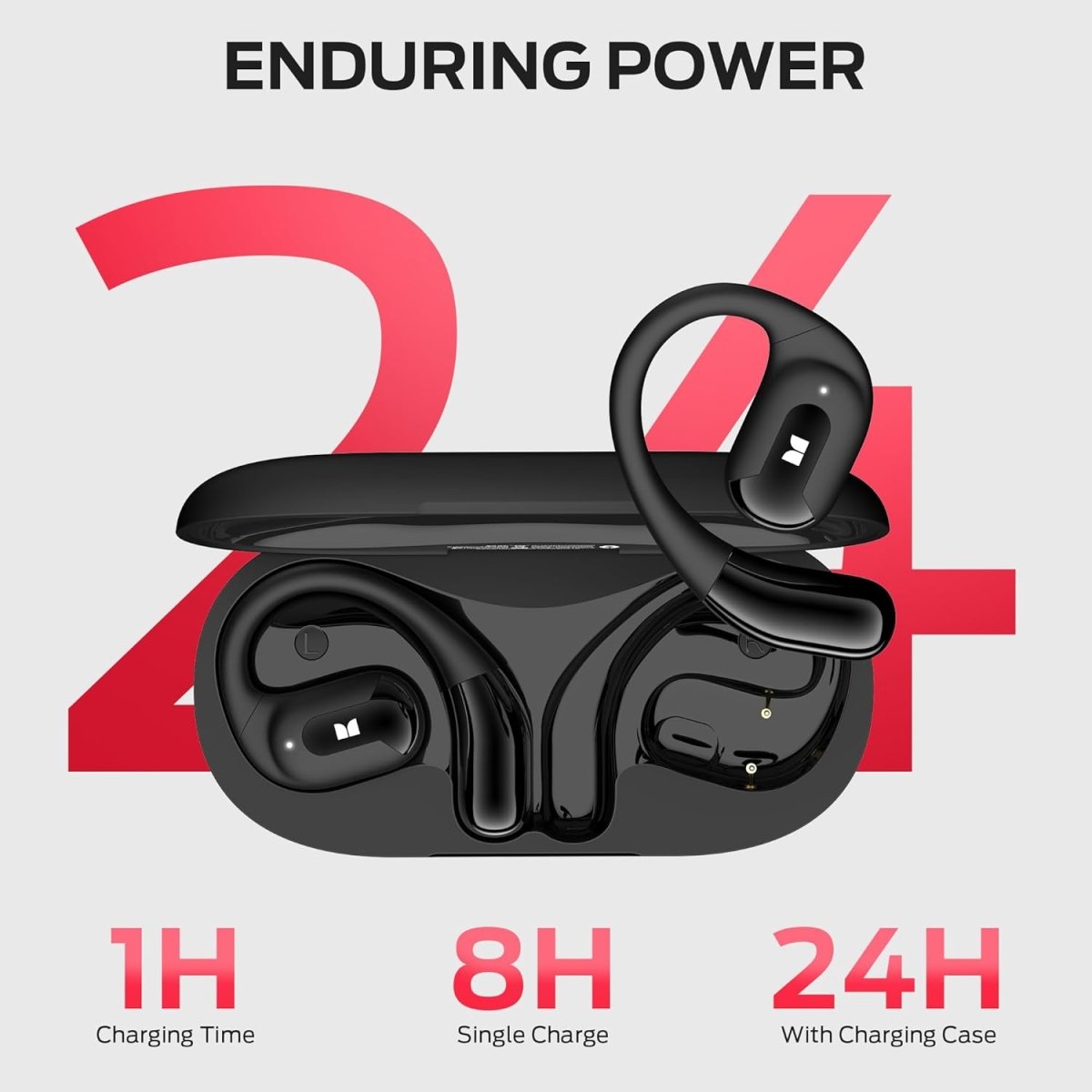 Monster Open Ear AC317 Headphones Wireless Earbuds with Stereo Sound Earphone