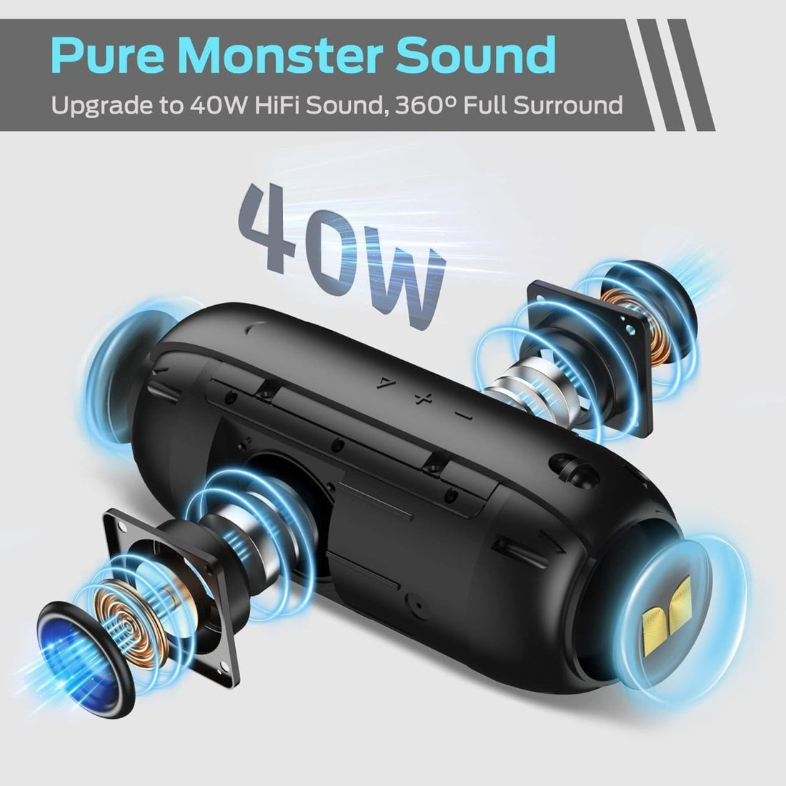 Monster S320 Bluetooth Speaker Portable True Wireless 360° Stereo Sound Effect