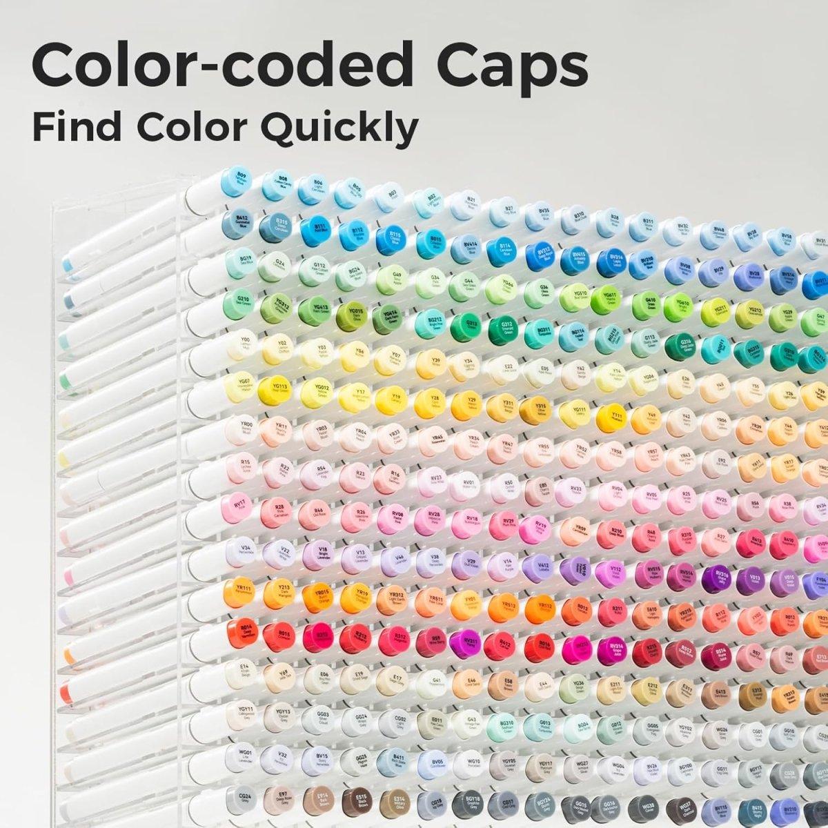 Ohuhu Alcohol Markers Brush and Fine Tip 48-Color Art Sketch Marker Set