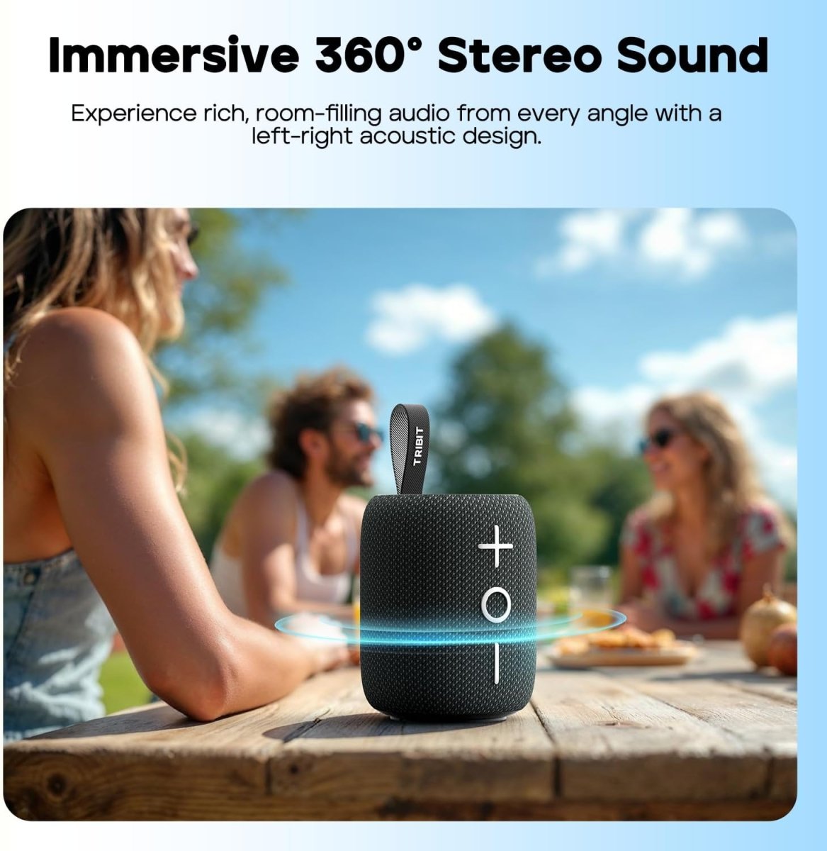 Tribit StormBox Mini+ Portable Bluetooth Speaker Wireless Speaker Surround Sound