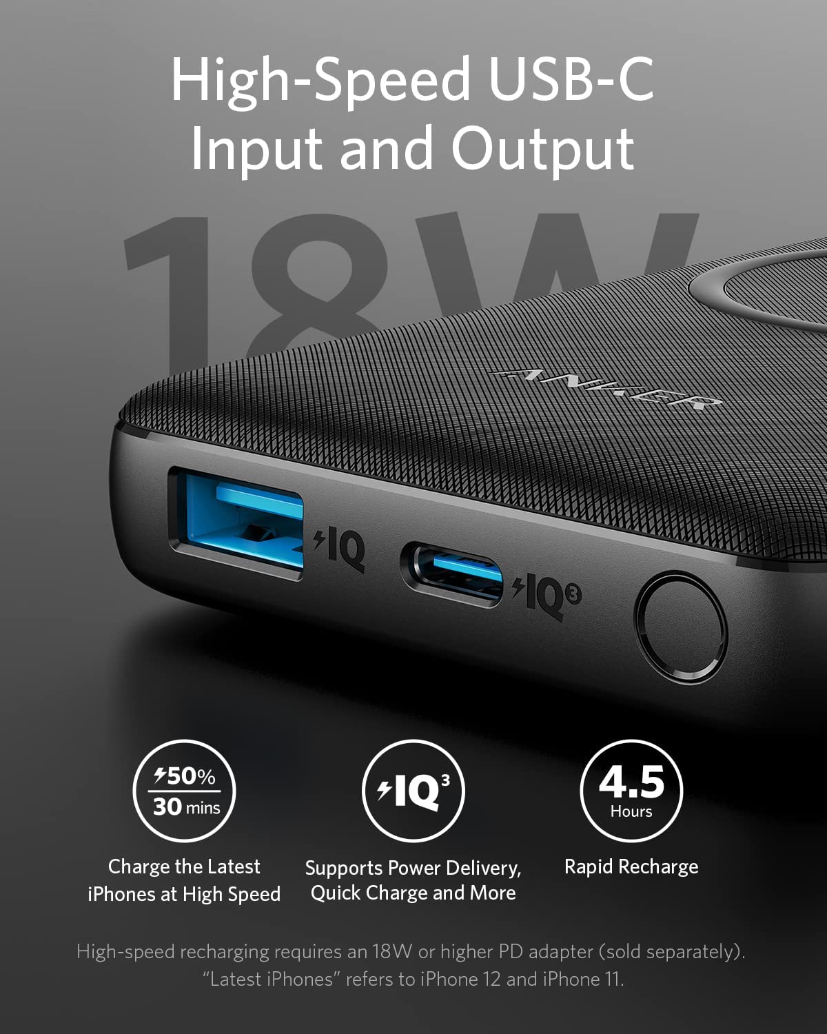 Anker PowerCore III 10000mAh Wireless Charging 10W Portable Charger Power Bank