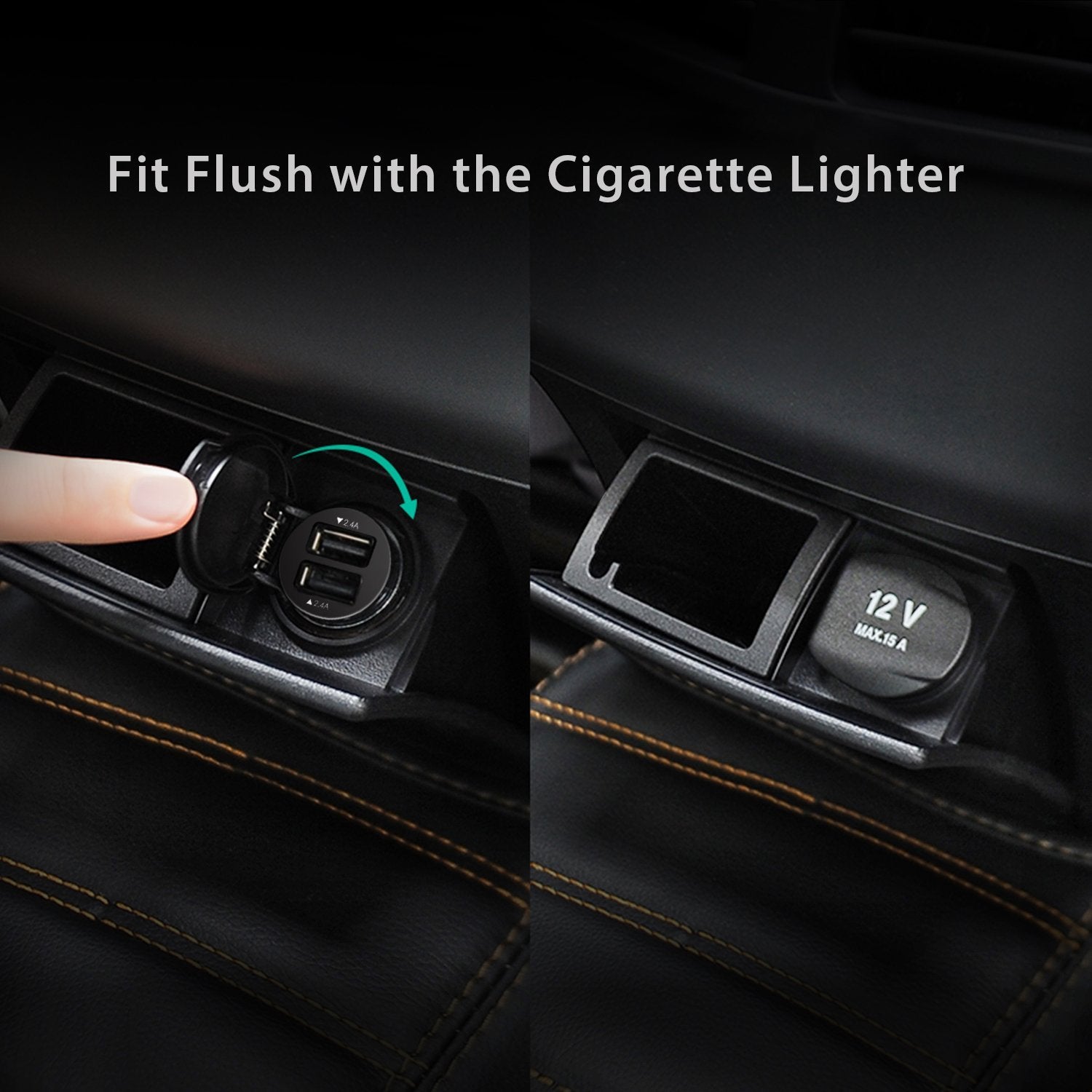 AUKEY CC-S1 4.8A Dual USB Port Car Charger Charging Power Adapter Smartphone