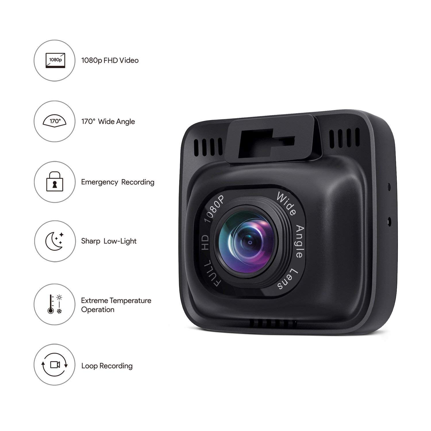 AUKEY Dashboard Camera Recorder with Full HD 1080P