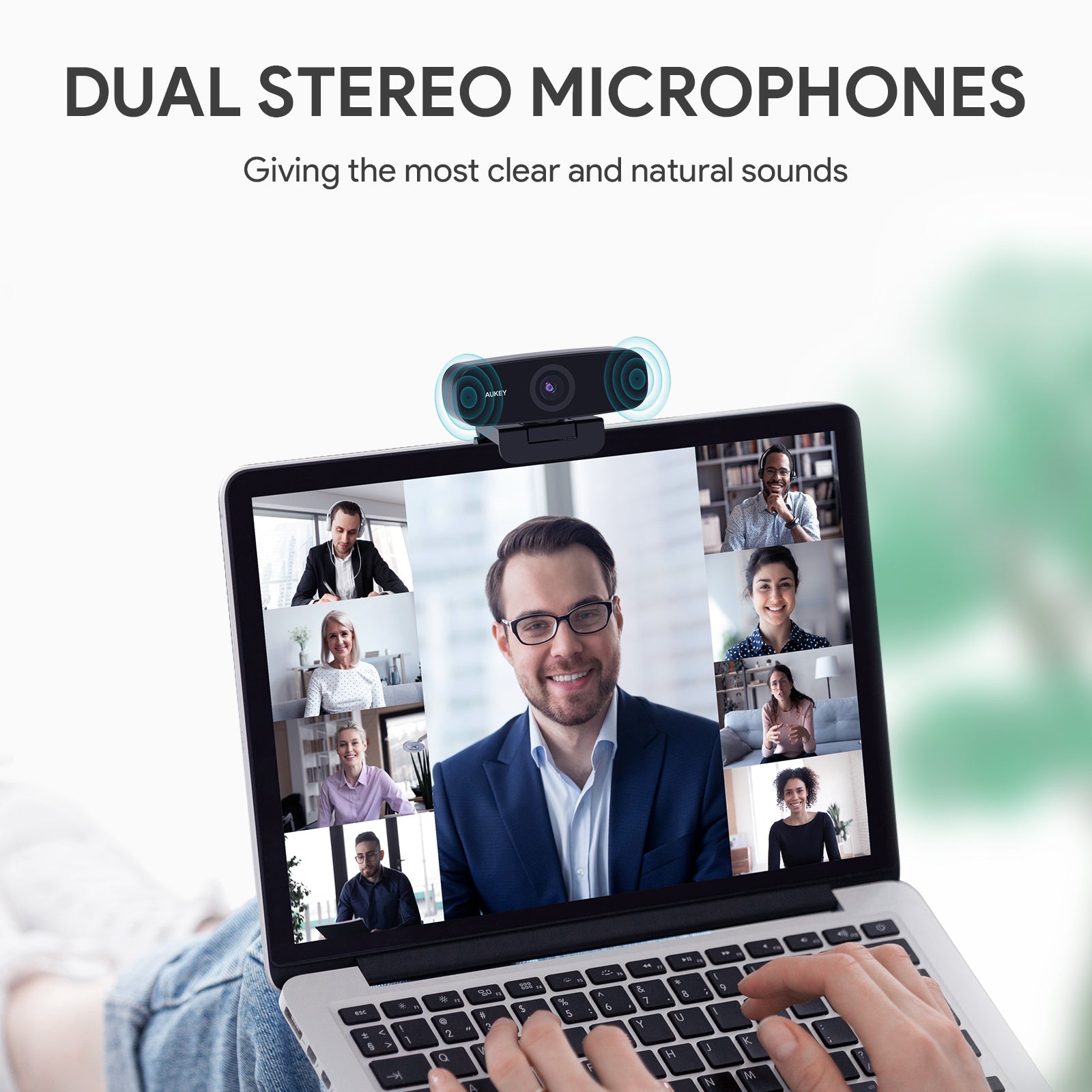 AUKEY Impression FHD Webcam 1080p Live Streaming Camera Stereo Microphone Video