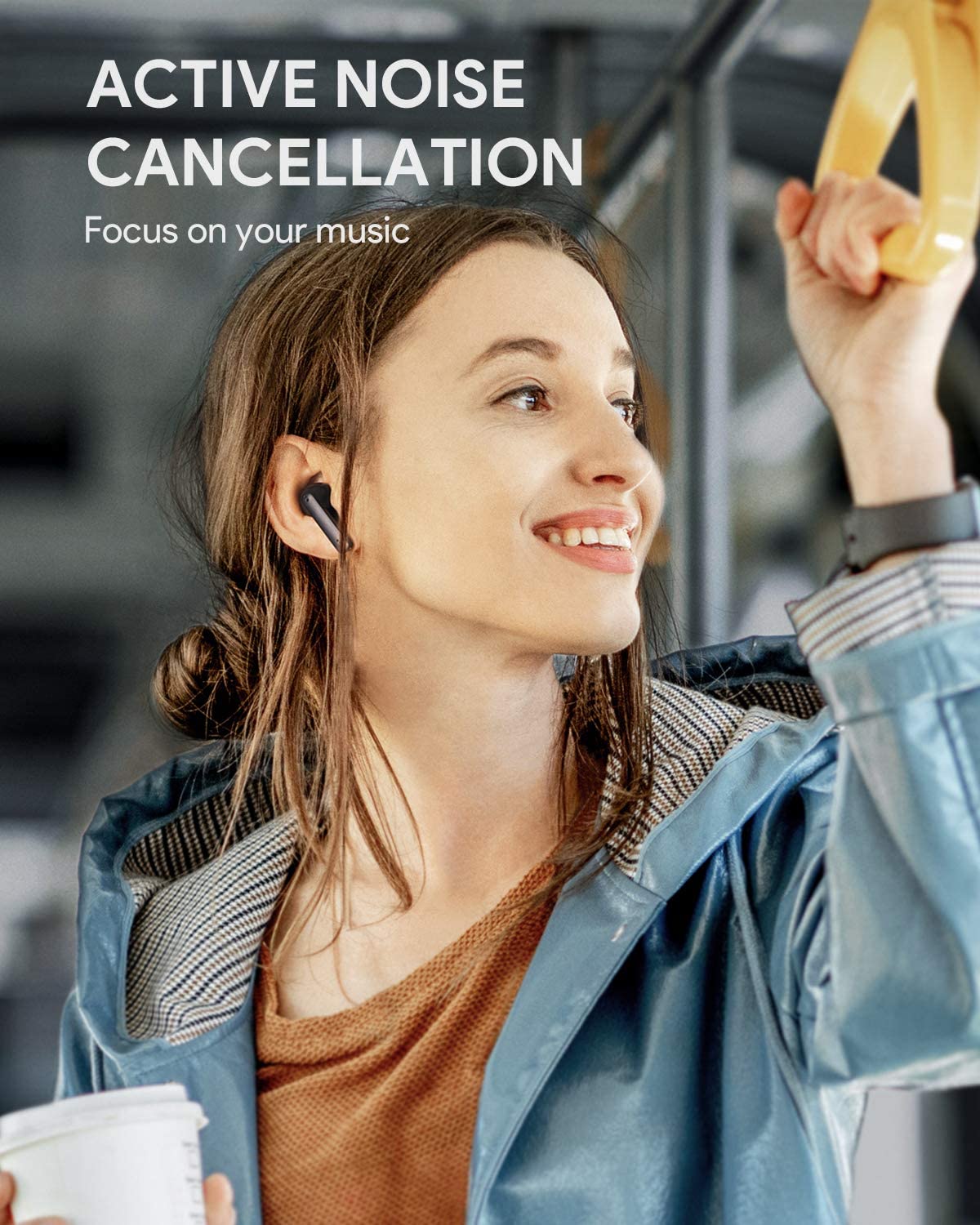AUKEY True Wireless Earbuds Active Noise Cancelling Bluetooth 5.0 Earphone USB-C