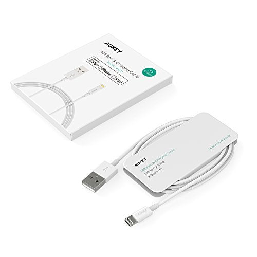 AUKEY Lightning USB Charging Cable Apple iPhone Mfi Certified (1m/3.3ft)