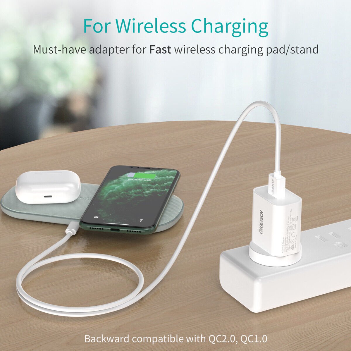 CHOETECH 18W USB Wall Charger Quick Charge QC 3.0 Power Adapter Fast Charging AU Plug White