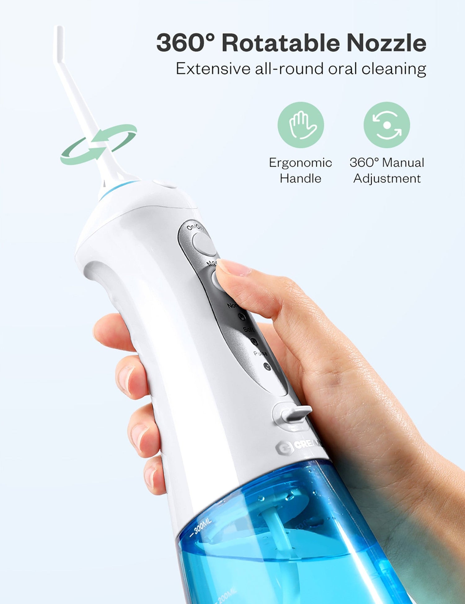 CREMAX Dental Water Flosser Cordless Portable Ultra Oral Irrigator Teeth Cleaner