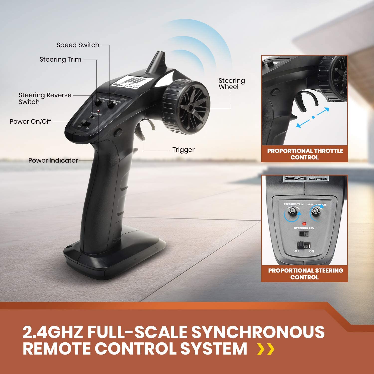 DEERC 16889 RC Car High Speed Remote Control Car 1:16 Scale 4WD Offroad Truck