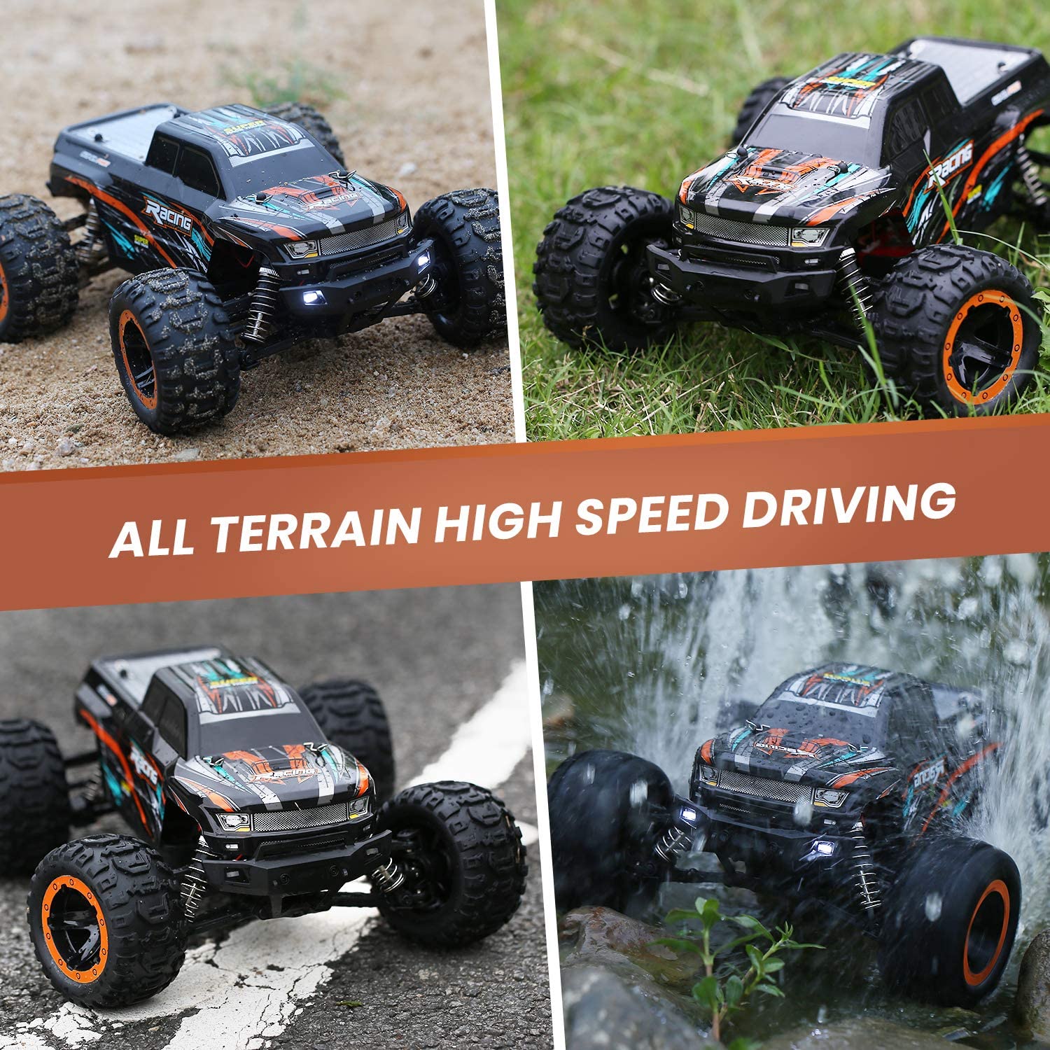 DEERC 16889 RC Car High Speed Remote Control Car 1:16 Scale 4WD Offroad Truck