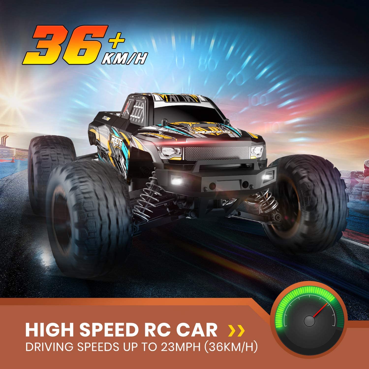 DEERC 16889 RC Car High Speed Remote Control Car 1:16 Scale 4WD Offroad Truck