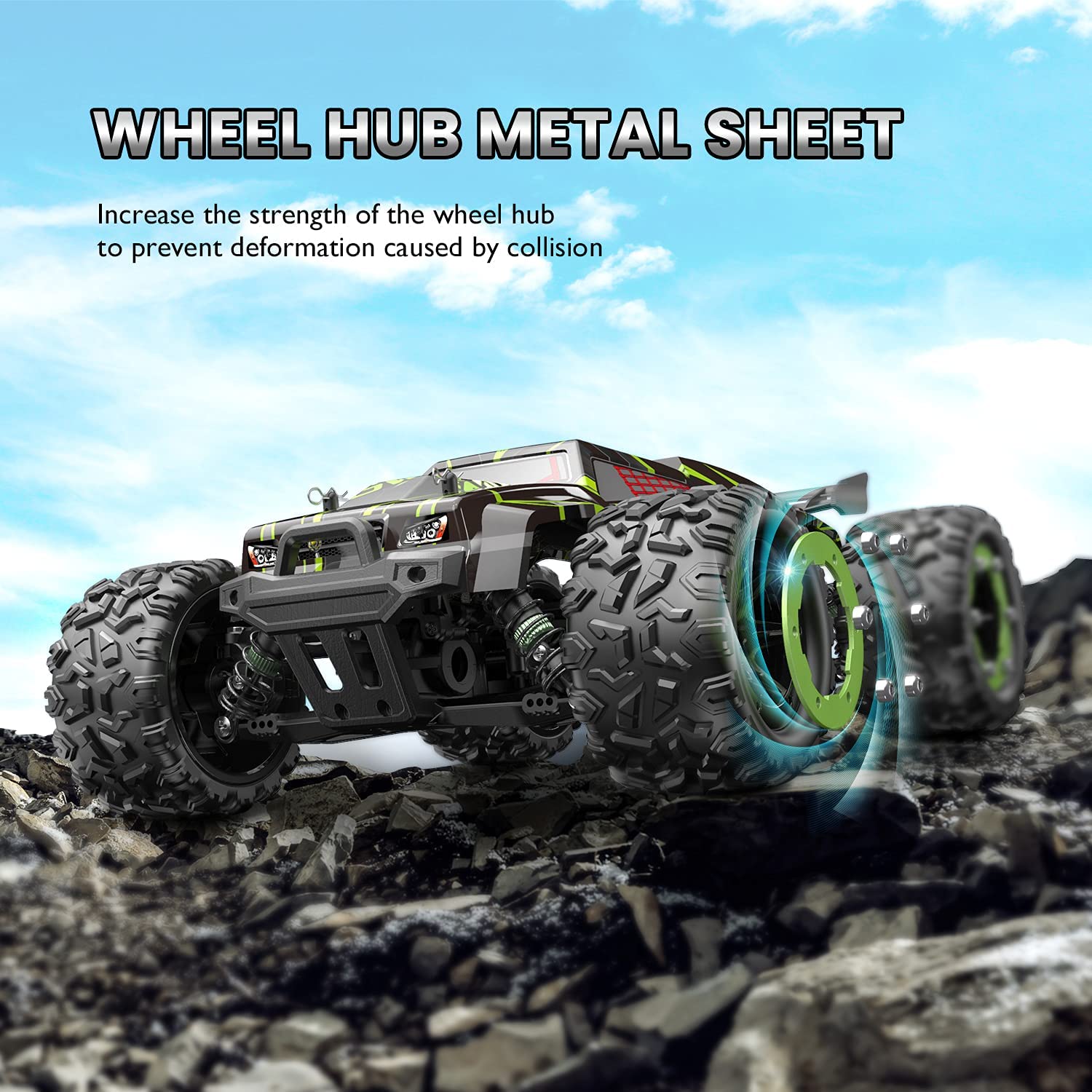 DEERC 302E RC Car High Speed Remote Control Car 1:18 Scale 4WD Monster Truck