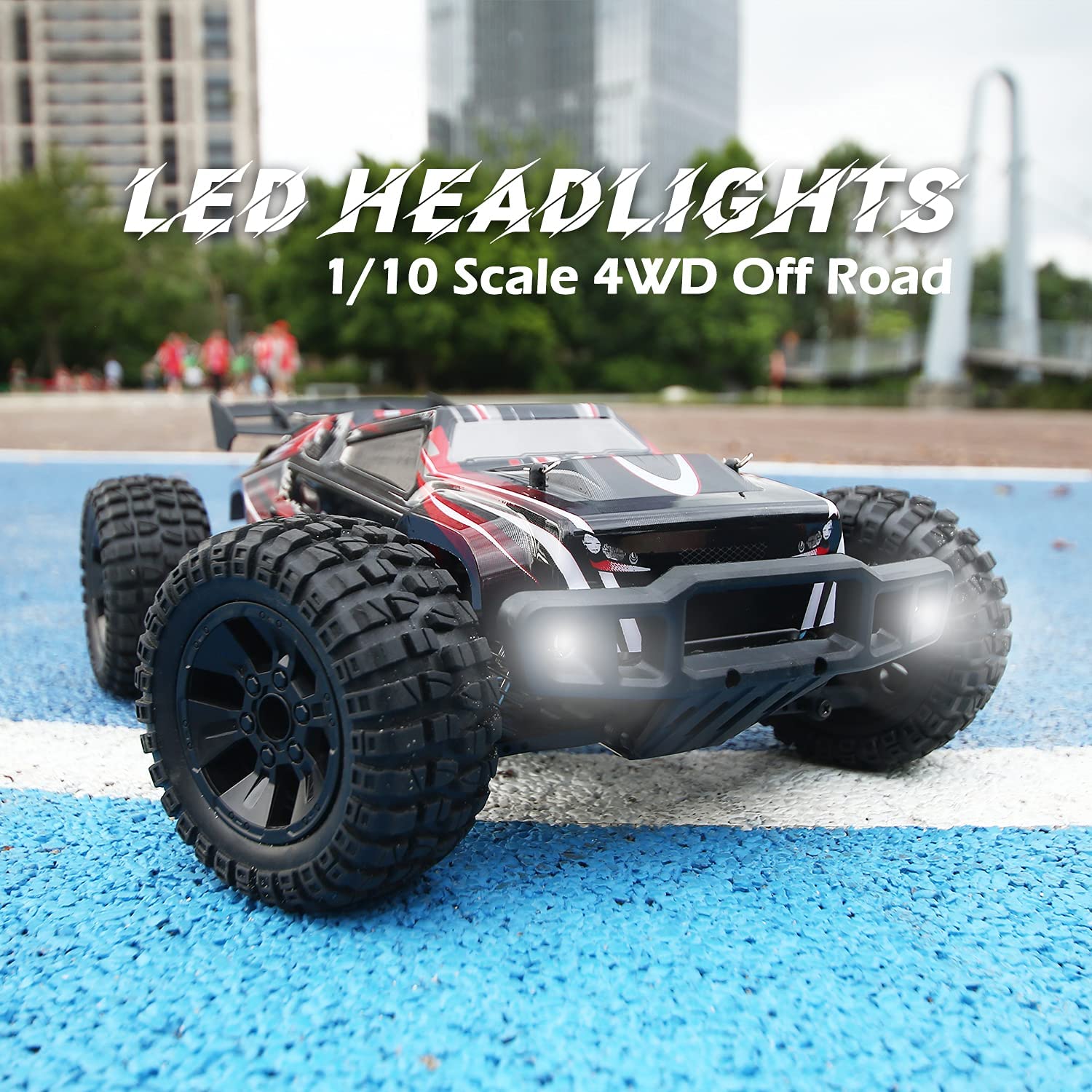 DEERC 9206E RC Car High Speed Remote Control Car 1:10 Scale 4WD Monster Truck
