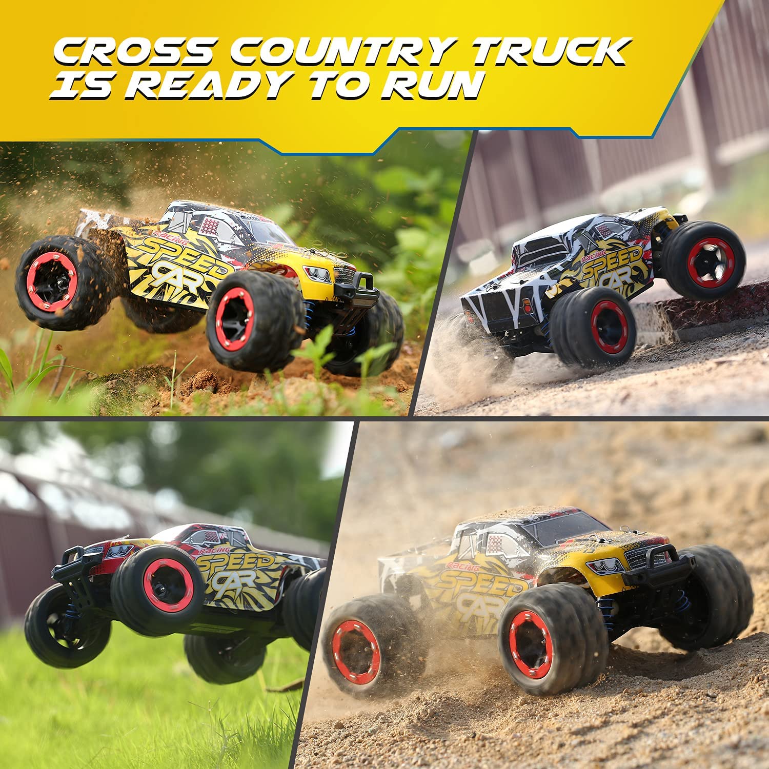 DEERC 9310 RC Cars High Speed Remote Control Car 1:18 Off Road 4WD Monster Truck