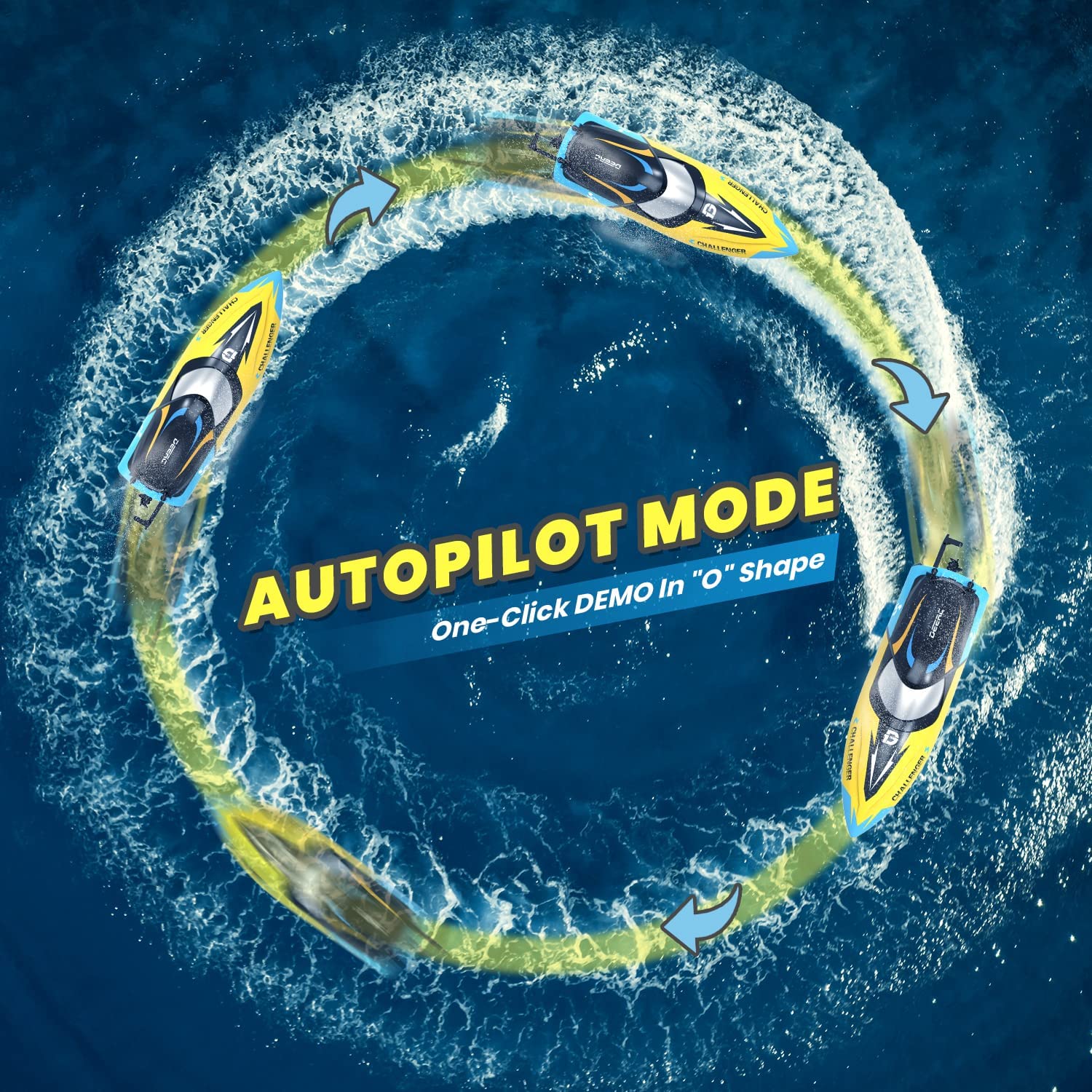 DEERC Brushless RC Boat Remote Control Boats 2.4GHz Racing LED Lights Pool Lake