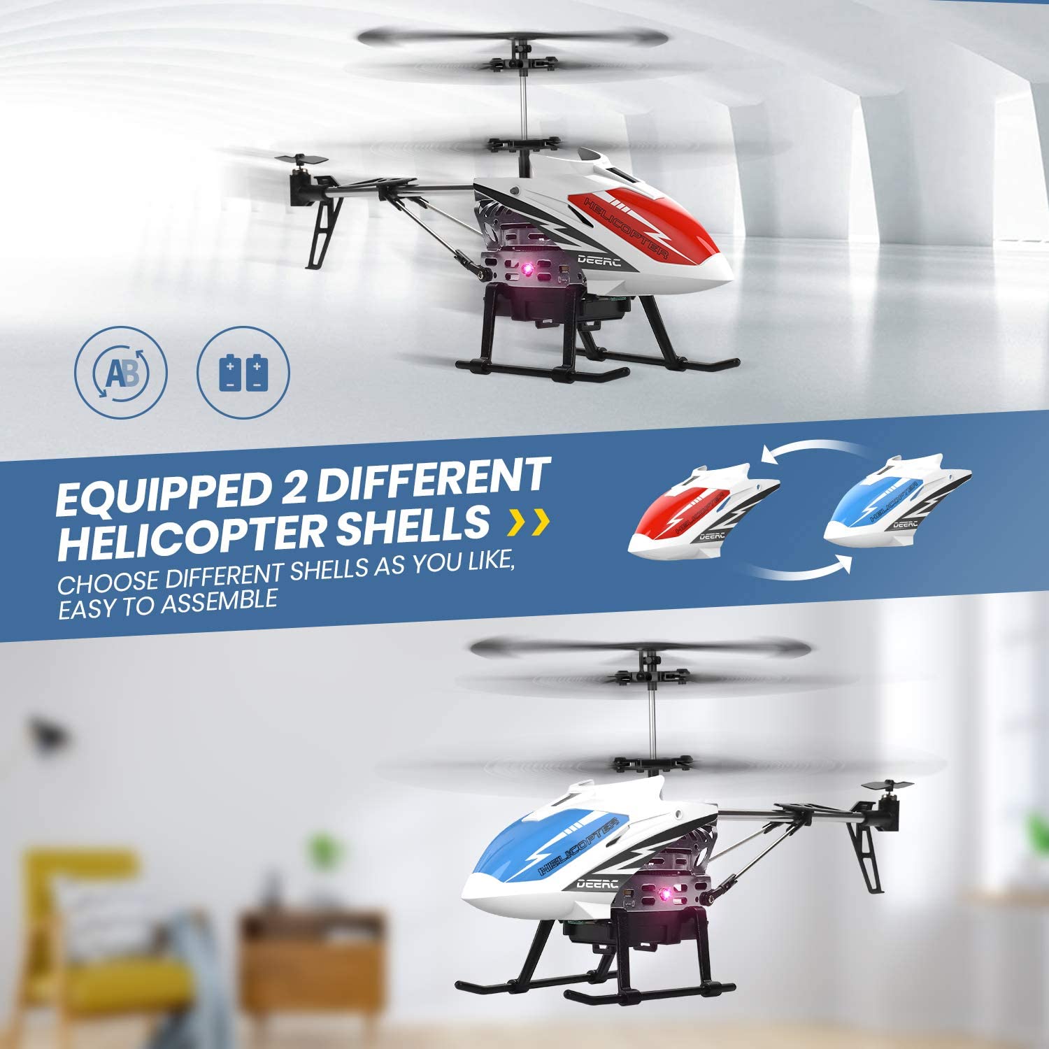 DEERC DE51 Remote Control Helicopter Altitude Hold RC Helicopters Aircraft Toy
