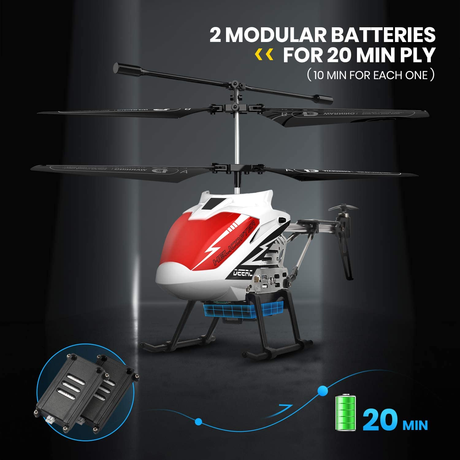 DEERC DE51 Remote Control Helicopter Altitude Hold RC Helicopters Aircraft Toy