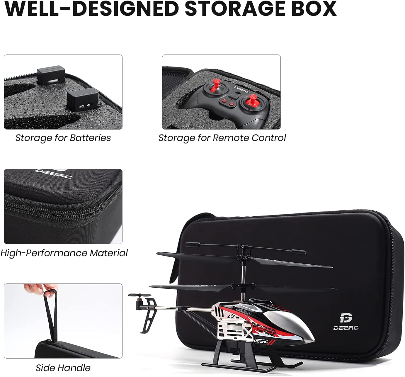 DEERC DE52 Remote Control Helicopter Altitude Hold 2.4GHz RC Flying Aircraft Toy