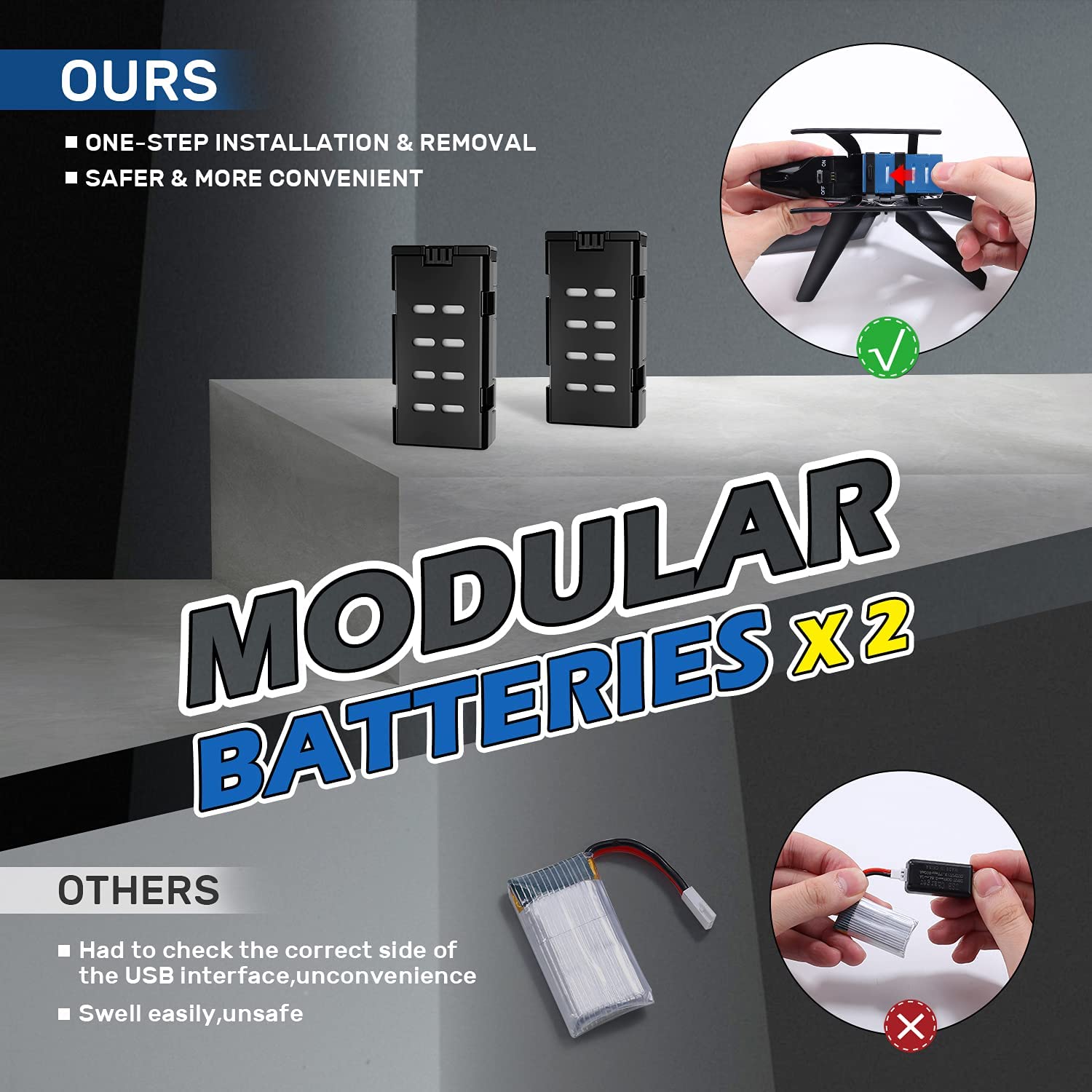 DEERC DE52 Remote Control Helicopter Altitude Hold 2.4GHz RC Flying Aircraft Toy