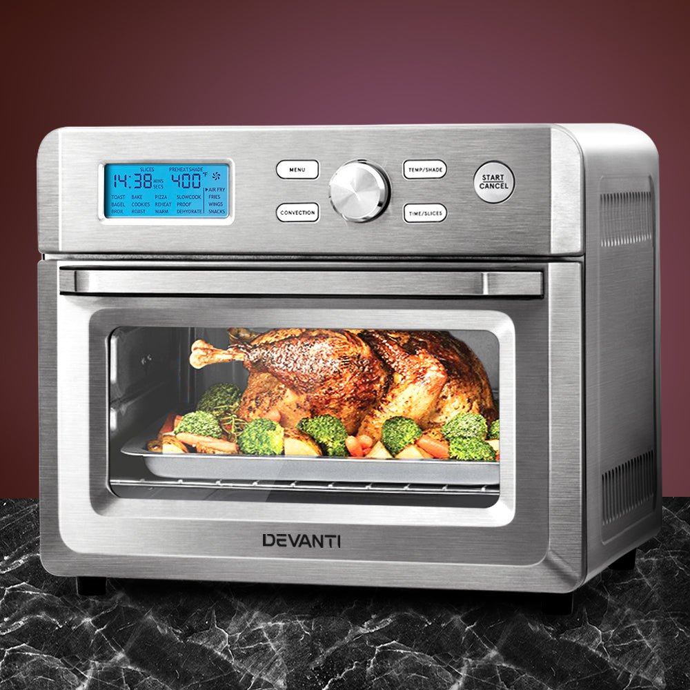 Devanti 20L Air Fryer Convection Oven LCD Fryers Kitchen Cooker Accessories