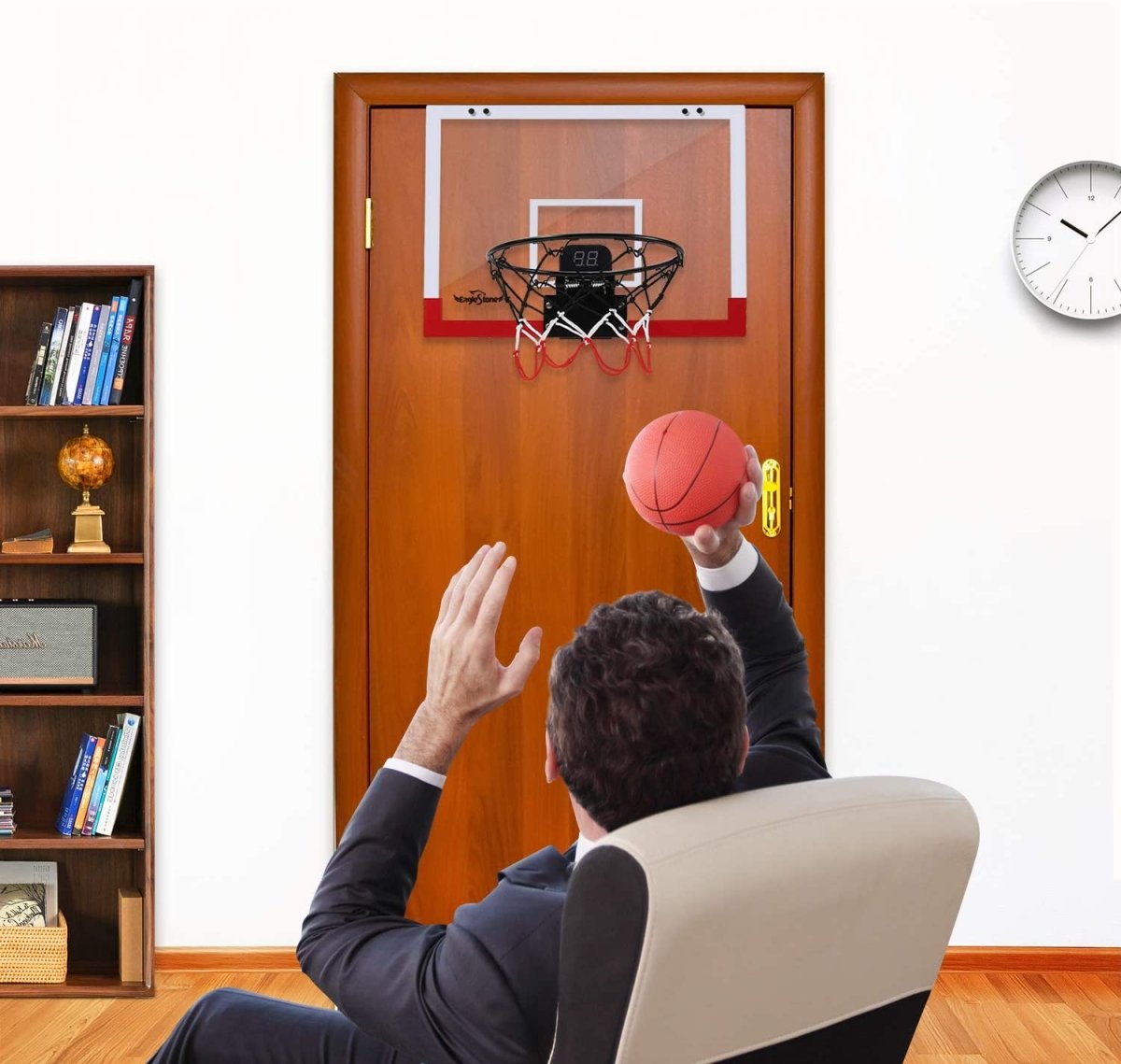 EagleStone Indoor Mini Basketball Hoop Set for Kids Over The Door Toddler 2 Ball